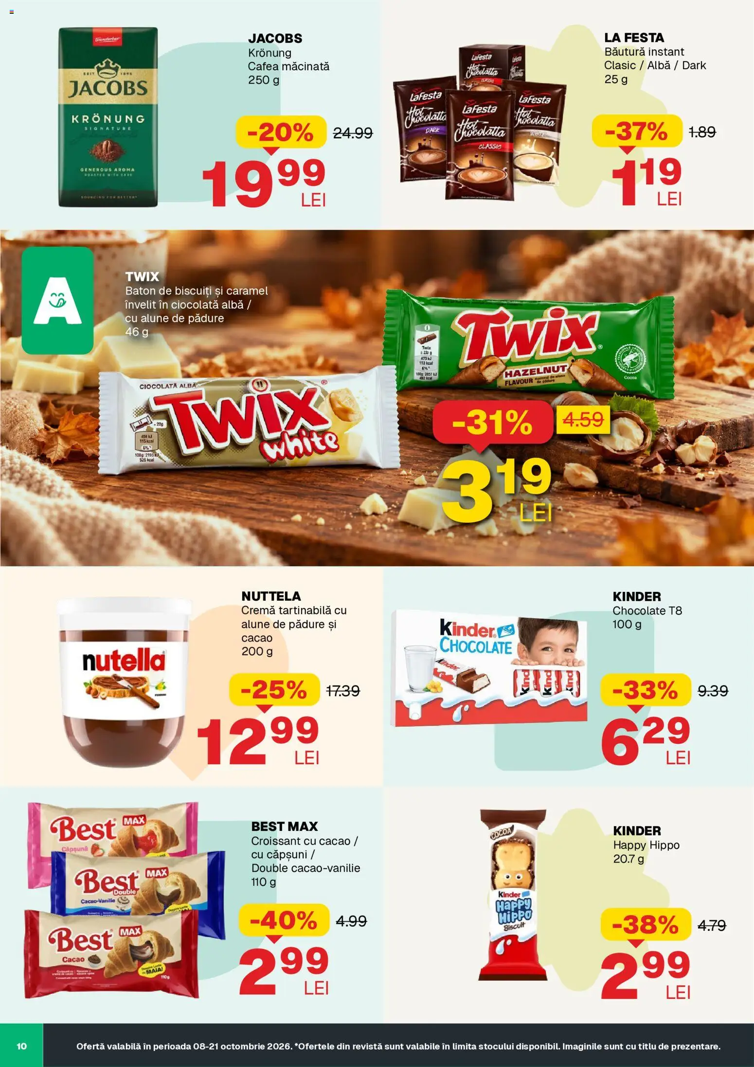 Noul catalog Annabella – valabil de la 08.10.2026 | Pagină: 10 | Produse: Croissant, Alba, Alune, Ciocolată