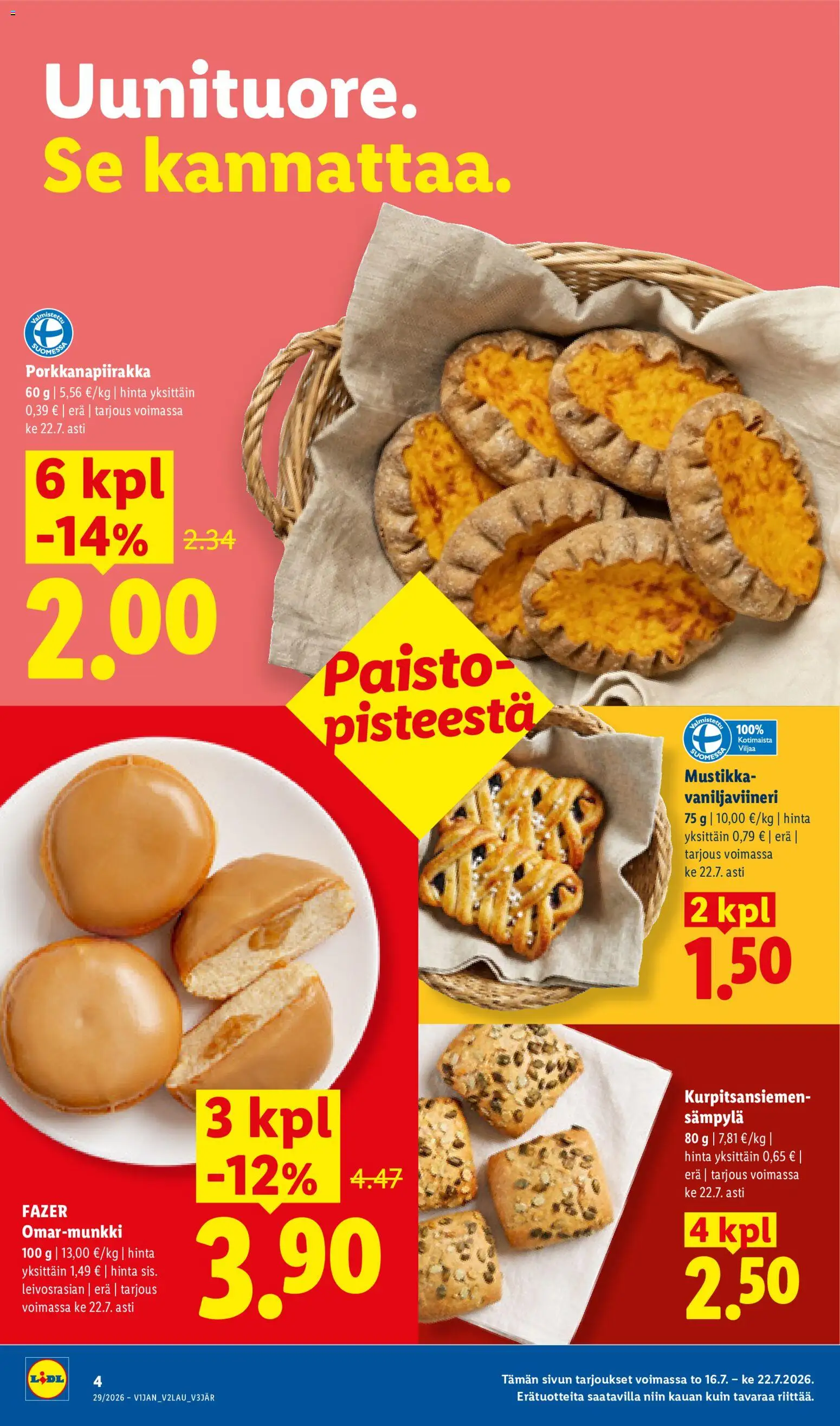 Lidl tarjoukset – voimassa 16/07/2026 alkaen | Sivu: 4 | Tuotteet: Mustikka