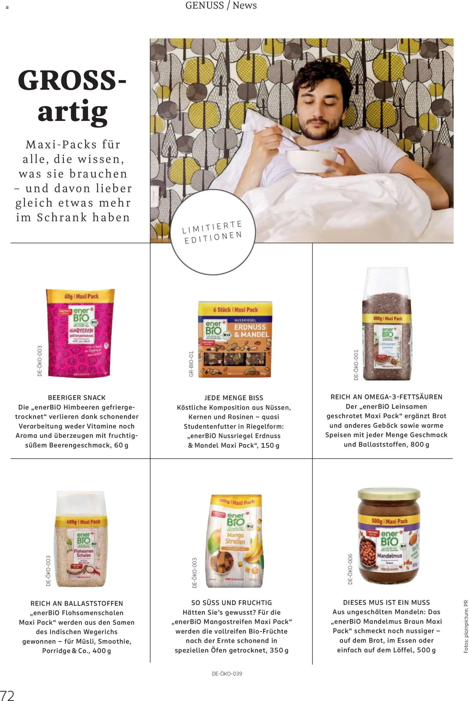 Rossmann Centaur – gültig ab 01.04.2026 | Seite: 72 | Produkte: Himbeeren, Mandeln, Rosinen, Mango