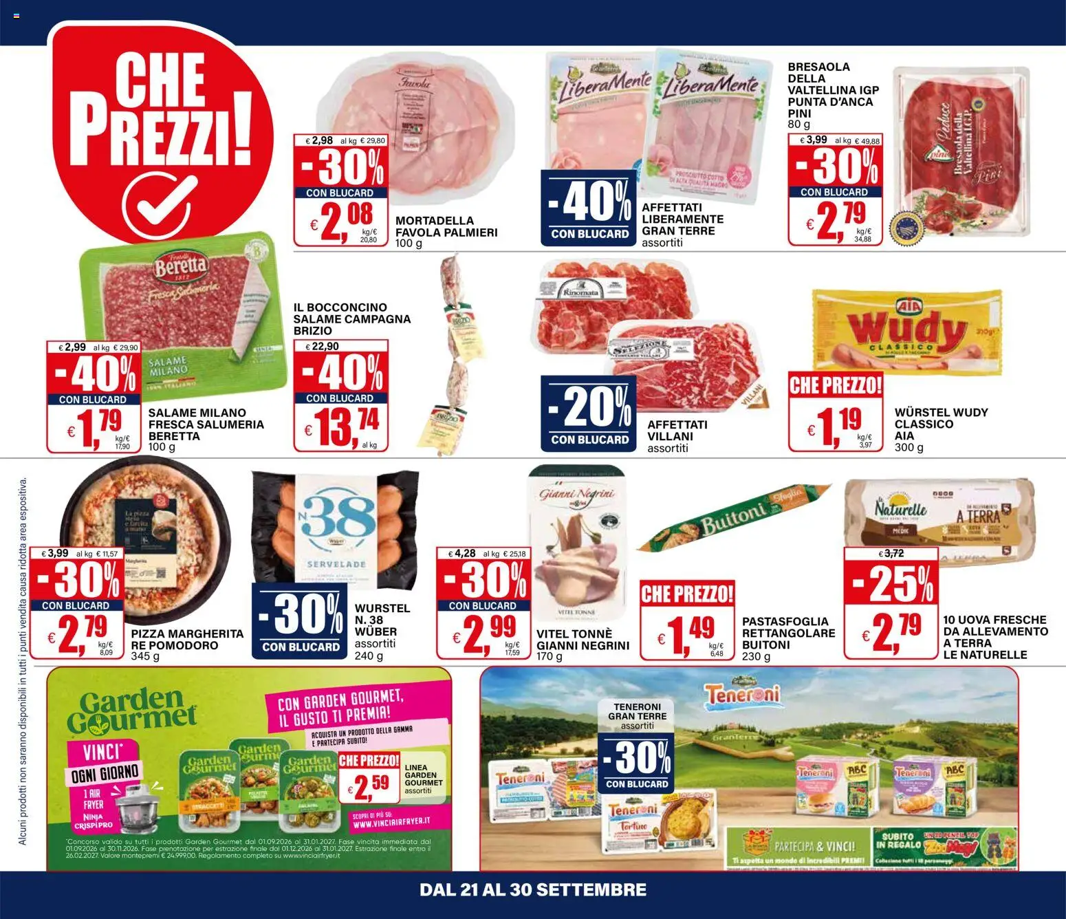 Volantino Il Gigante del 21/09/2026 | Pagina: 10 | Prodotti: Pomodoro, Prosciutto, Wurstel, Stracchino