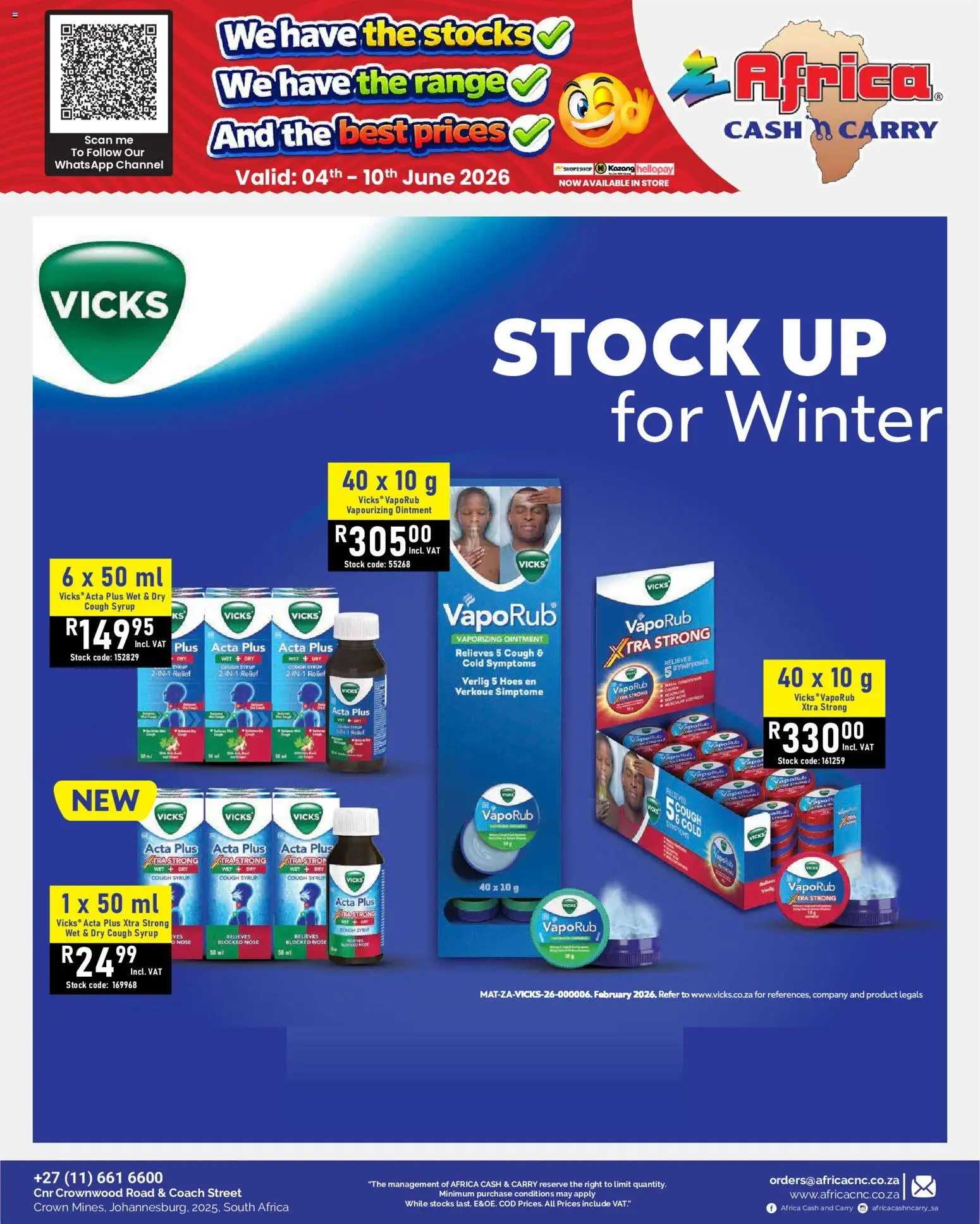 New Africa Cash & Carry catalogue – valid from 04.06.2026 | Page: 60 | Products: Cough syrup, Stock, Syrup