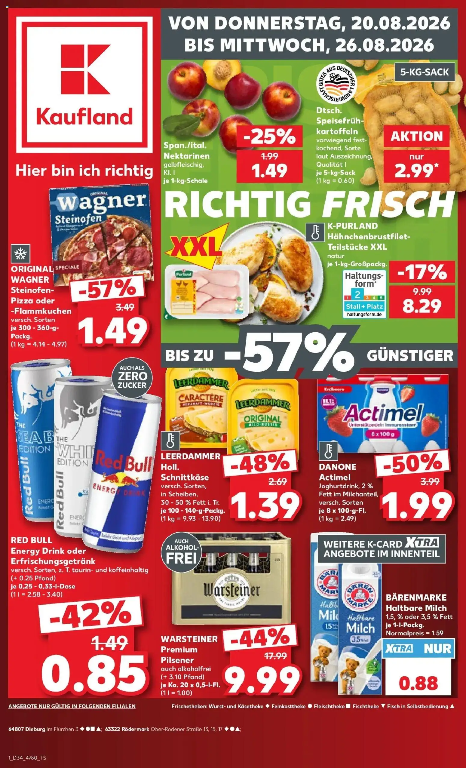 Prospekt Kaufland ab 17.08.2026 » Angebote Online zum Blättern | Seite: 12 | Produkte: Actimel, Milch, Alkohol, Wurst
