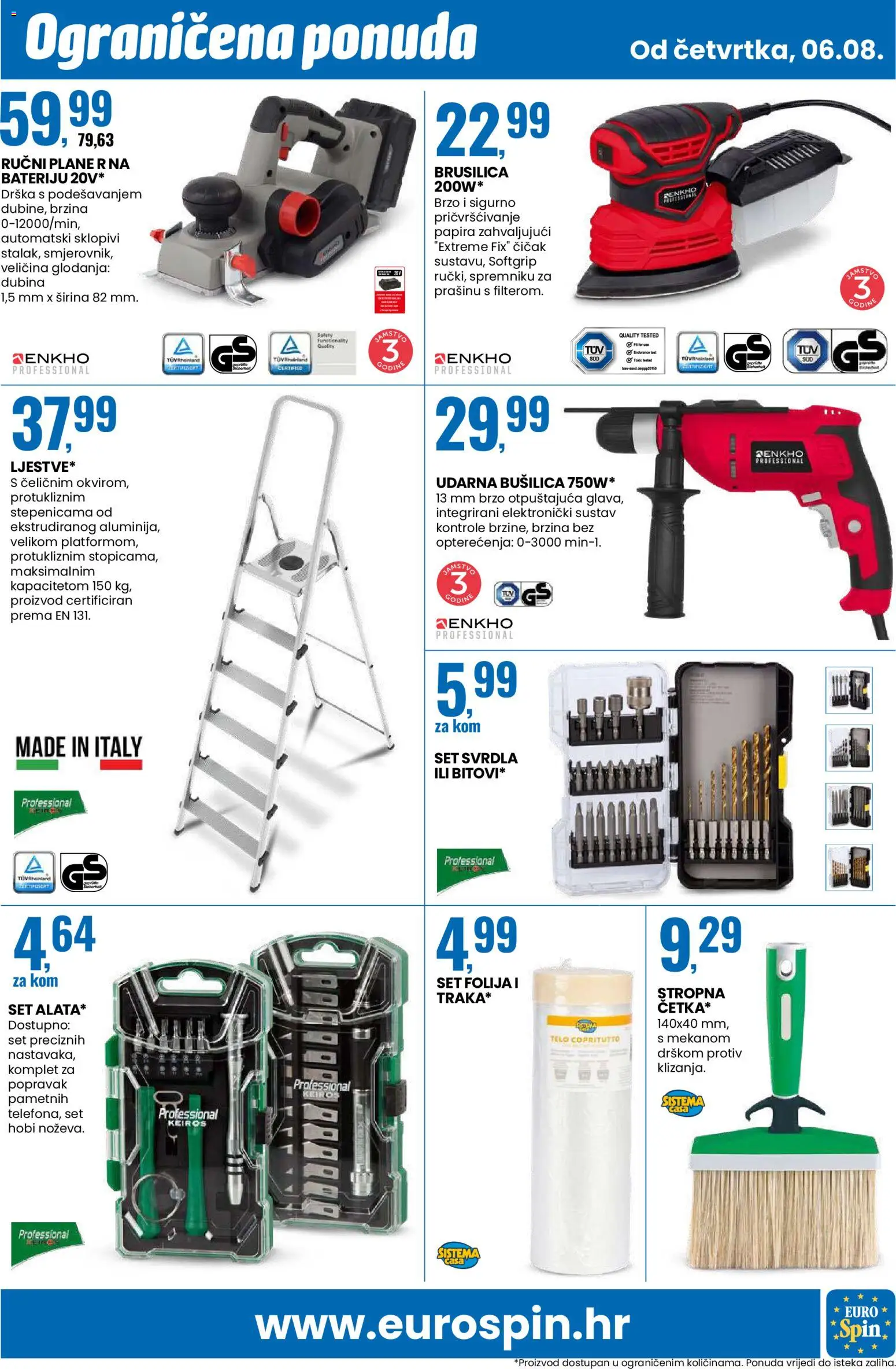 Eurospin katalog | vrijedi od 06.08.2026 | Stranica: 19 | Proizvodi: Brusilica, Bušilica
