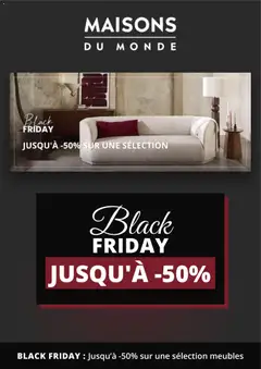Maisons du Monde - Prévisualisation de Maisons du Monde Black Friday Annonce valide à partir de 28/10/2026