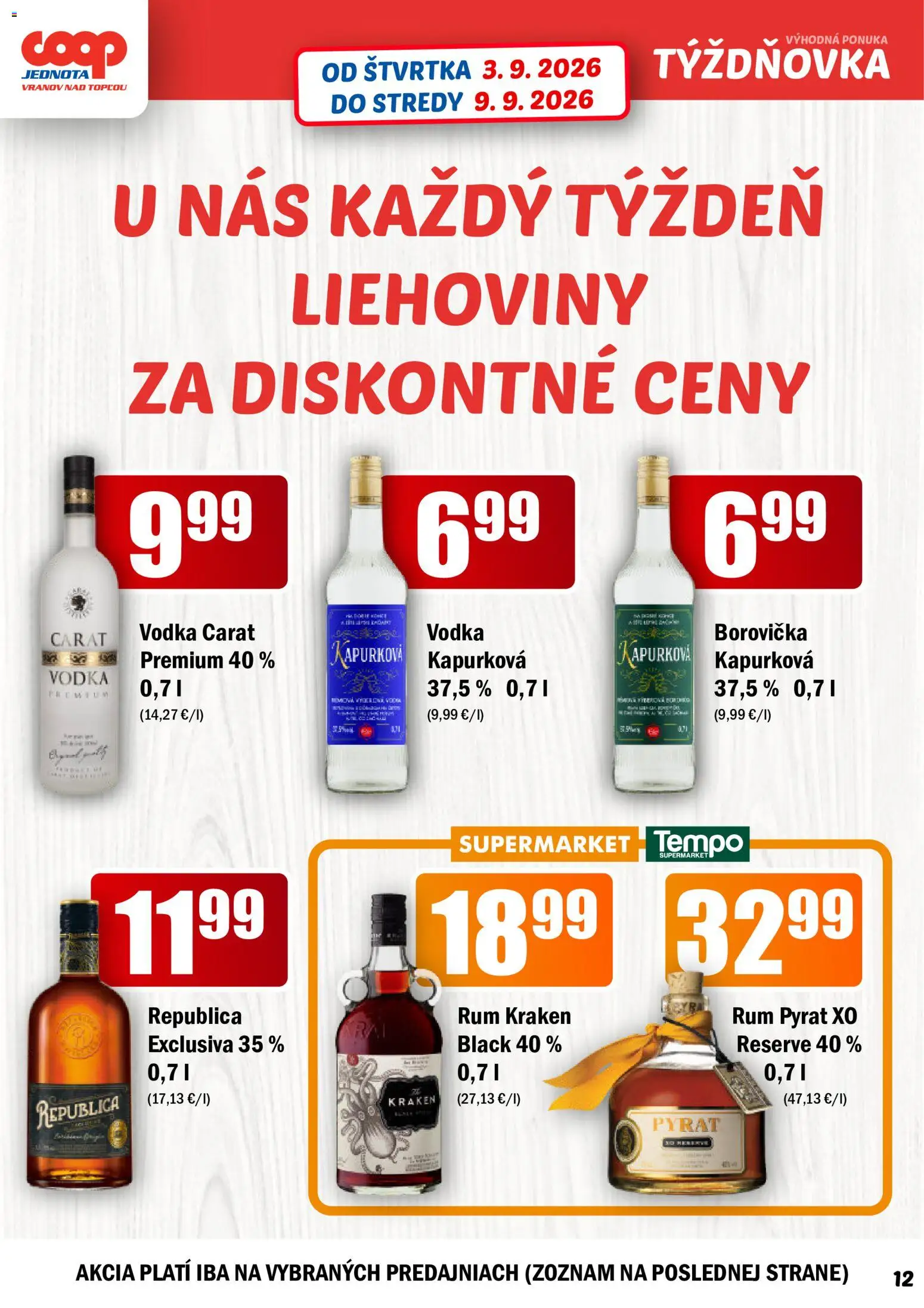 Nové COOP Jednota akcie – leták je platný od 03.09.2026 | Strana: 12