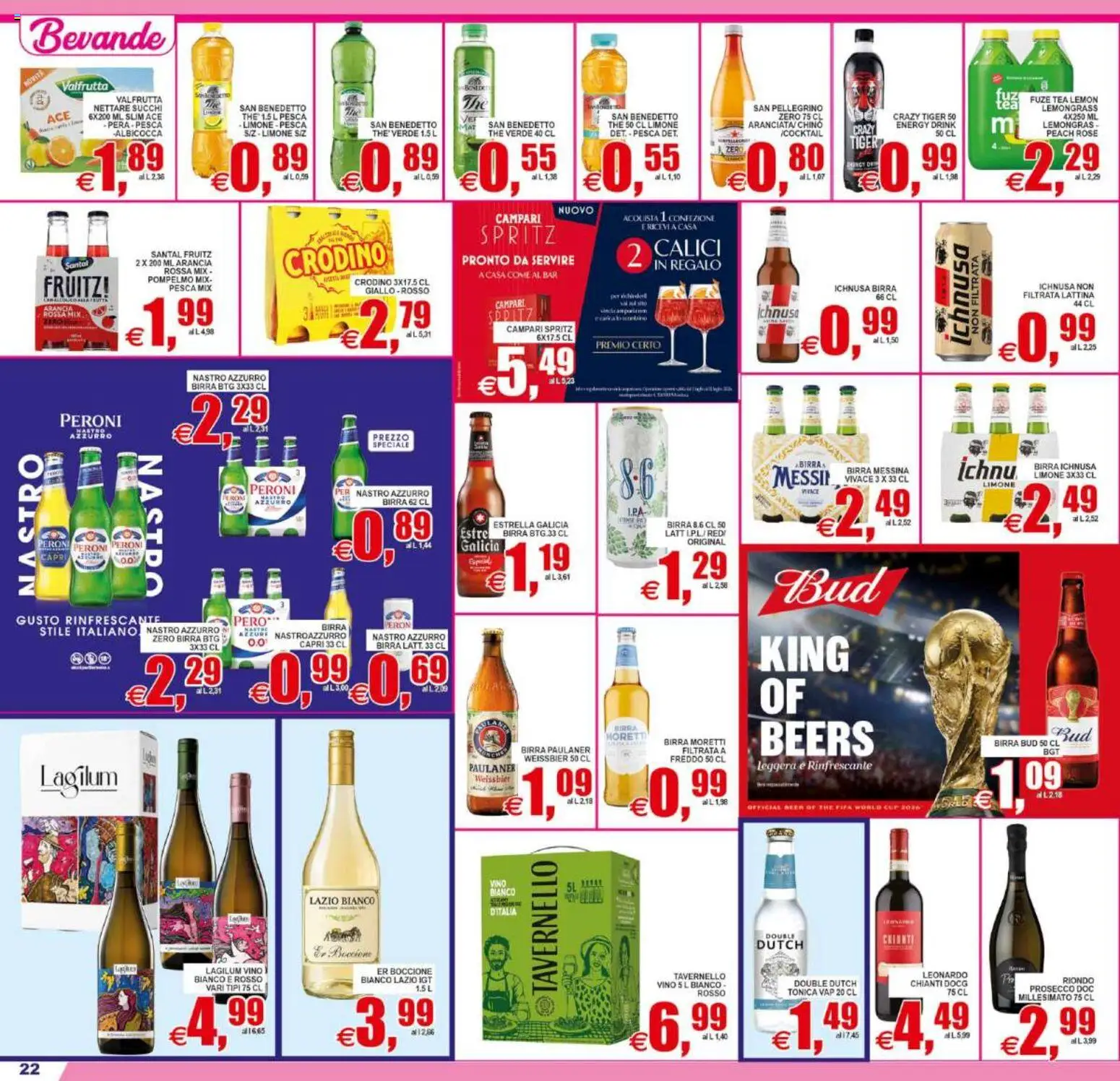 Volantino Pewex del 10/07/2026 | Pagina: 22 | Prodotti: Birra, Vino, Pesca, The