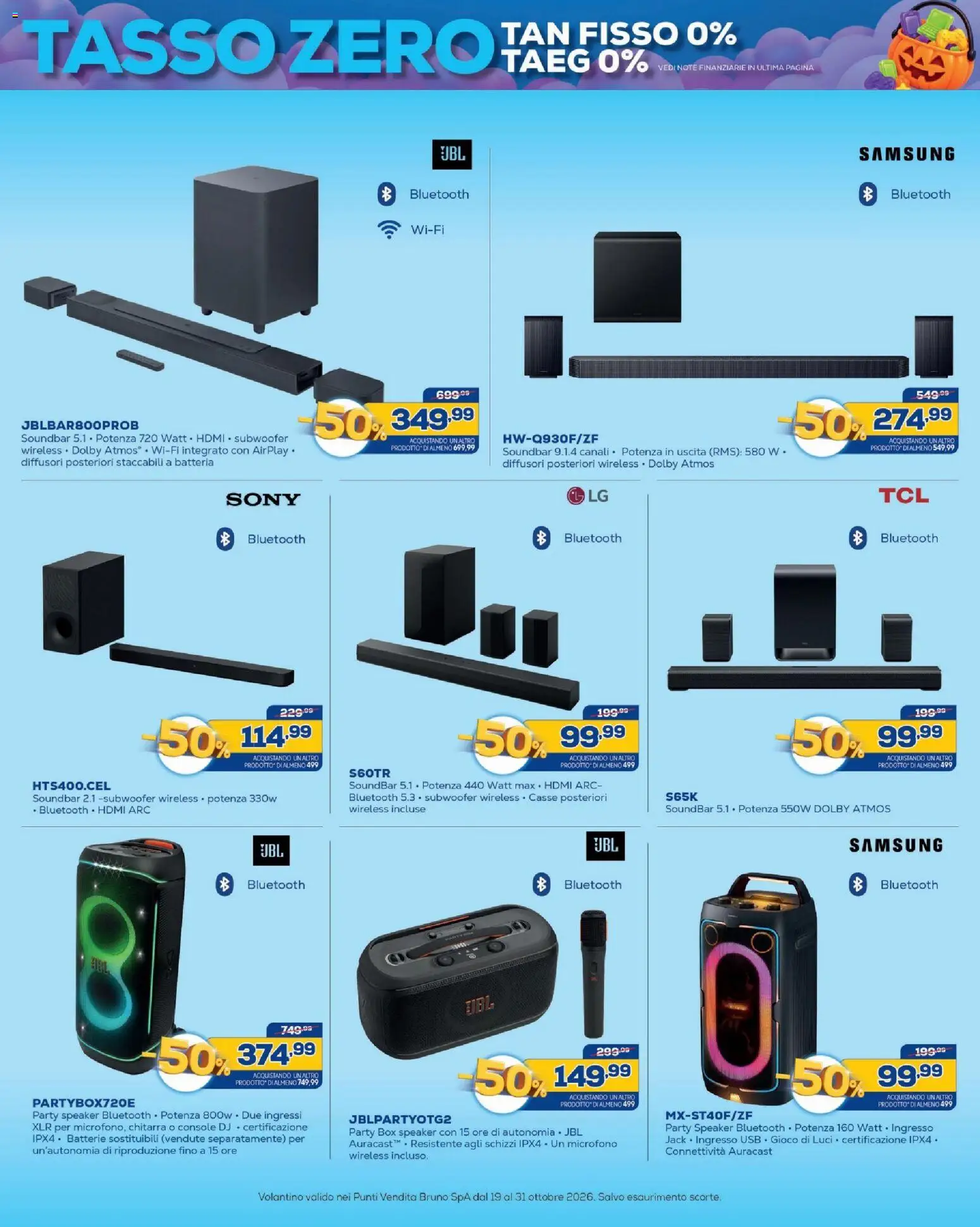 Volantino BRUNO del 19/10/2026 | Pagina: 7 | Prodotti: Microfono, Speaker, Batteria, Batterie