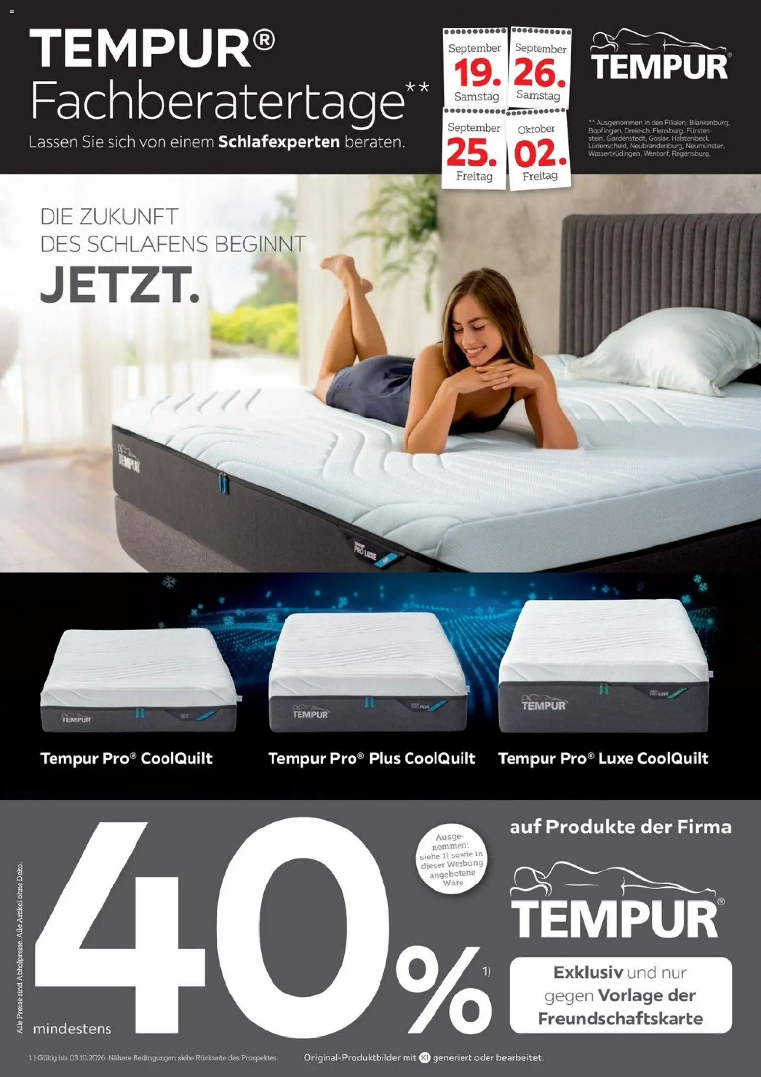 XXXLutz Tempur Spezial – gültig ab 19.09.2026 | Seite: 1