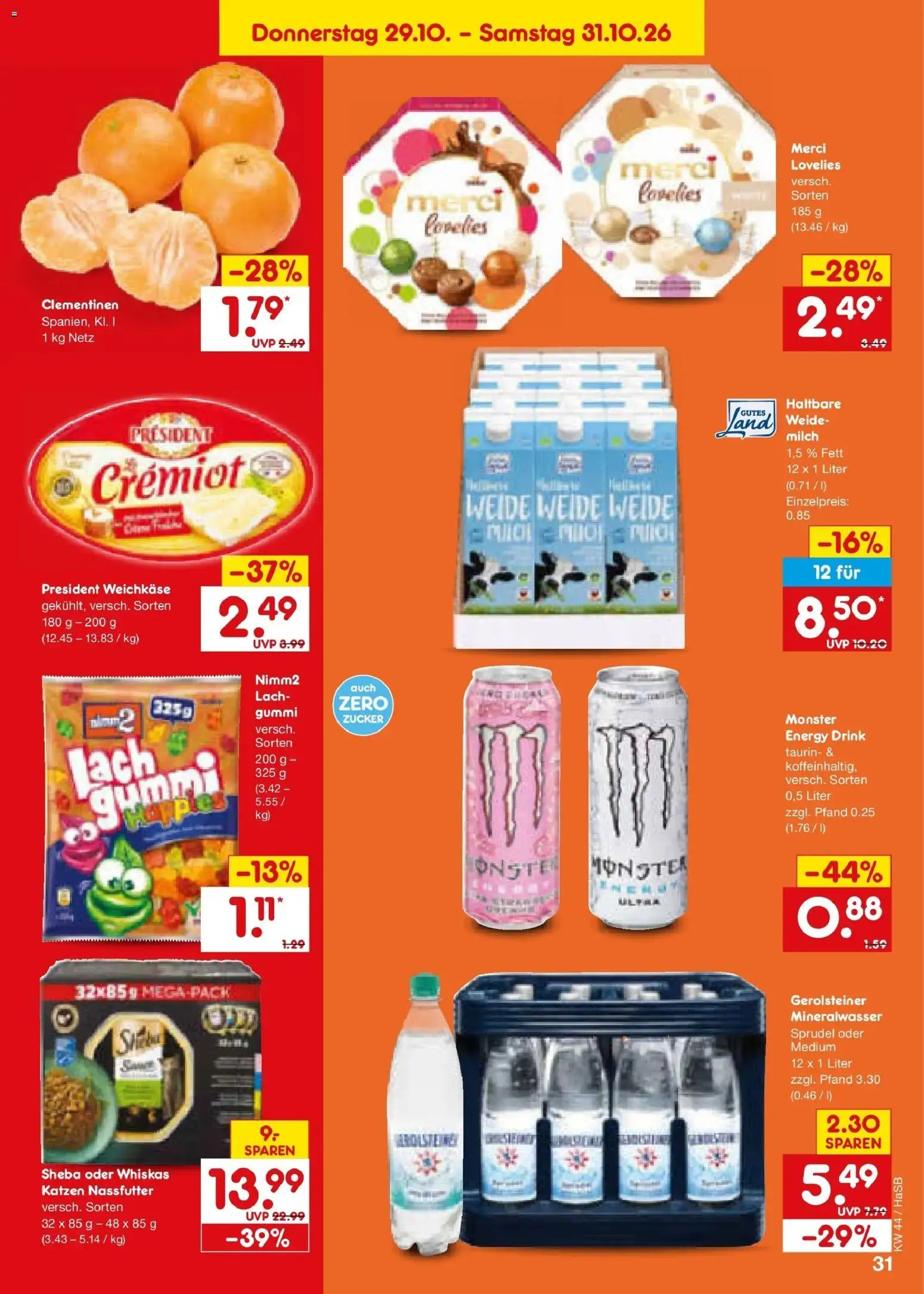 Netto Marken-Discount Prospekt Unna – gültig ab 26.10.2026 | Seite: 41 | Produkte: Merci, Energy, Monster, Whiskas