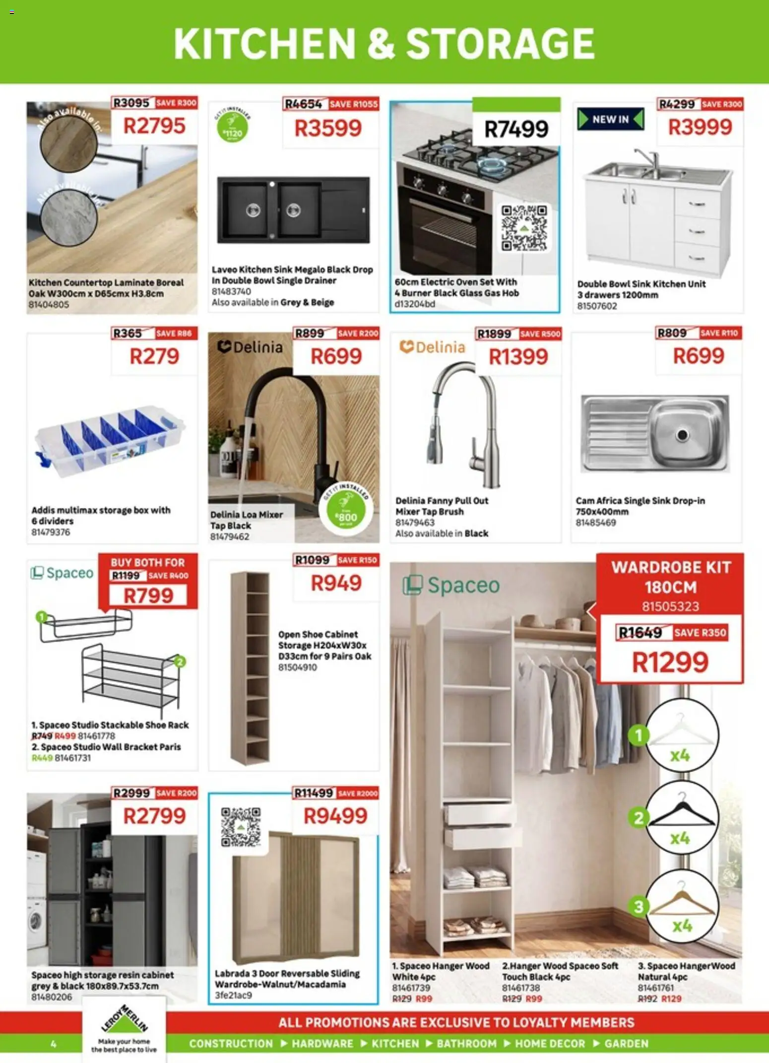 New Leroy Merlin catalogue – valid from 01/10/2026 | Page: 4 | Products: Oven, Bowl, Mixer, Kitchen unit
