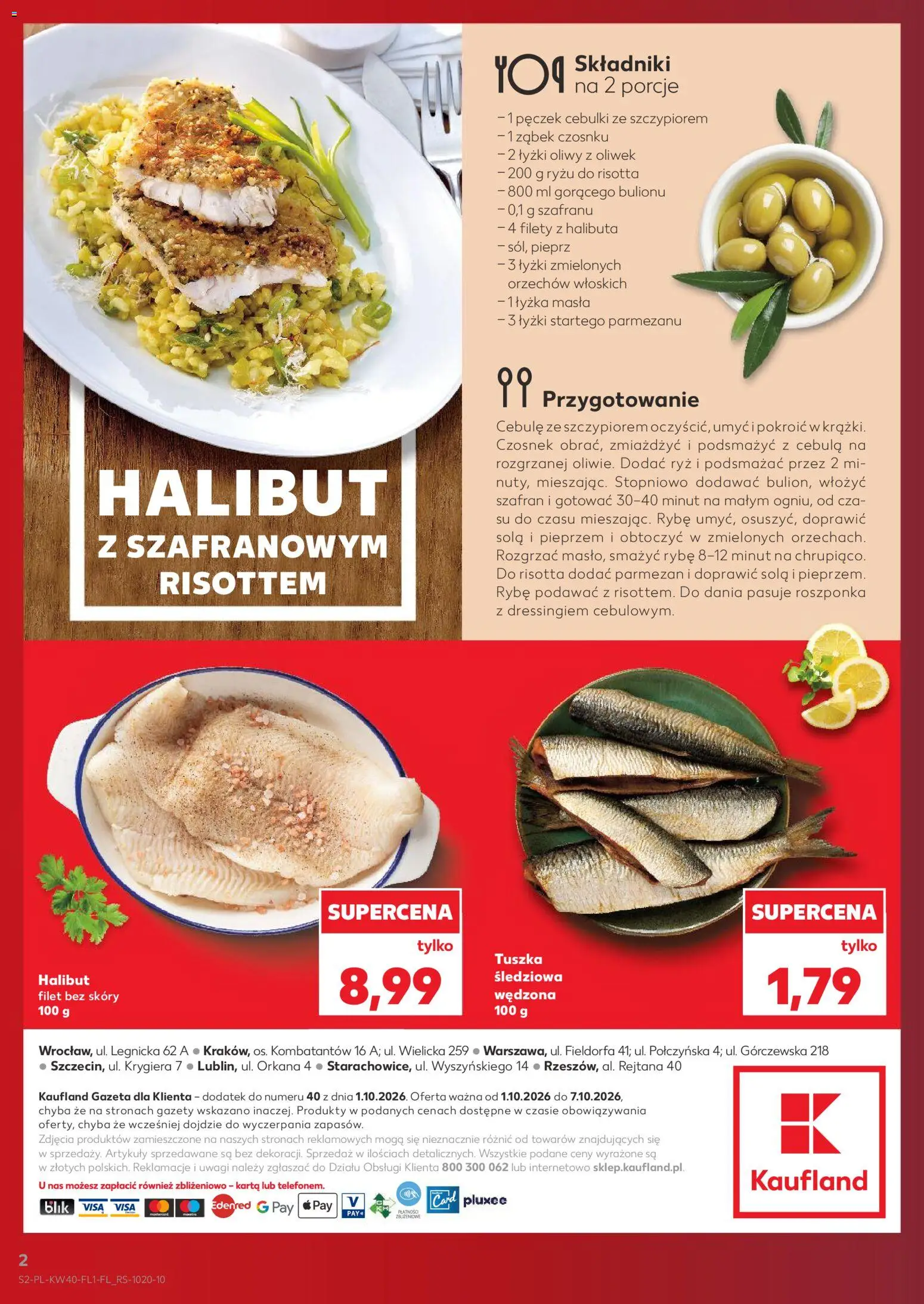 Kaufland Polsko leták - Jest fresz od 01.10.2026 | Strana: 2 | Produkty: Halibut, Filet, Parmezán