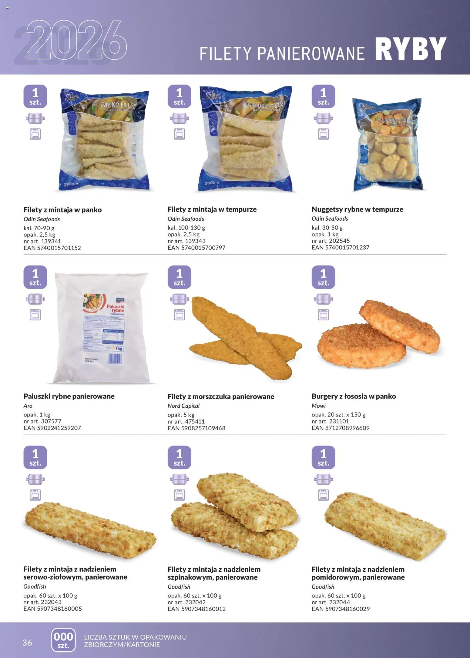 Makro gazetka - Mrożonki od 01.05.2026 | Strona: 36 | Produkty: Paluszki rybne, Filety z morszczuka, Paluszki, Ryby
