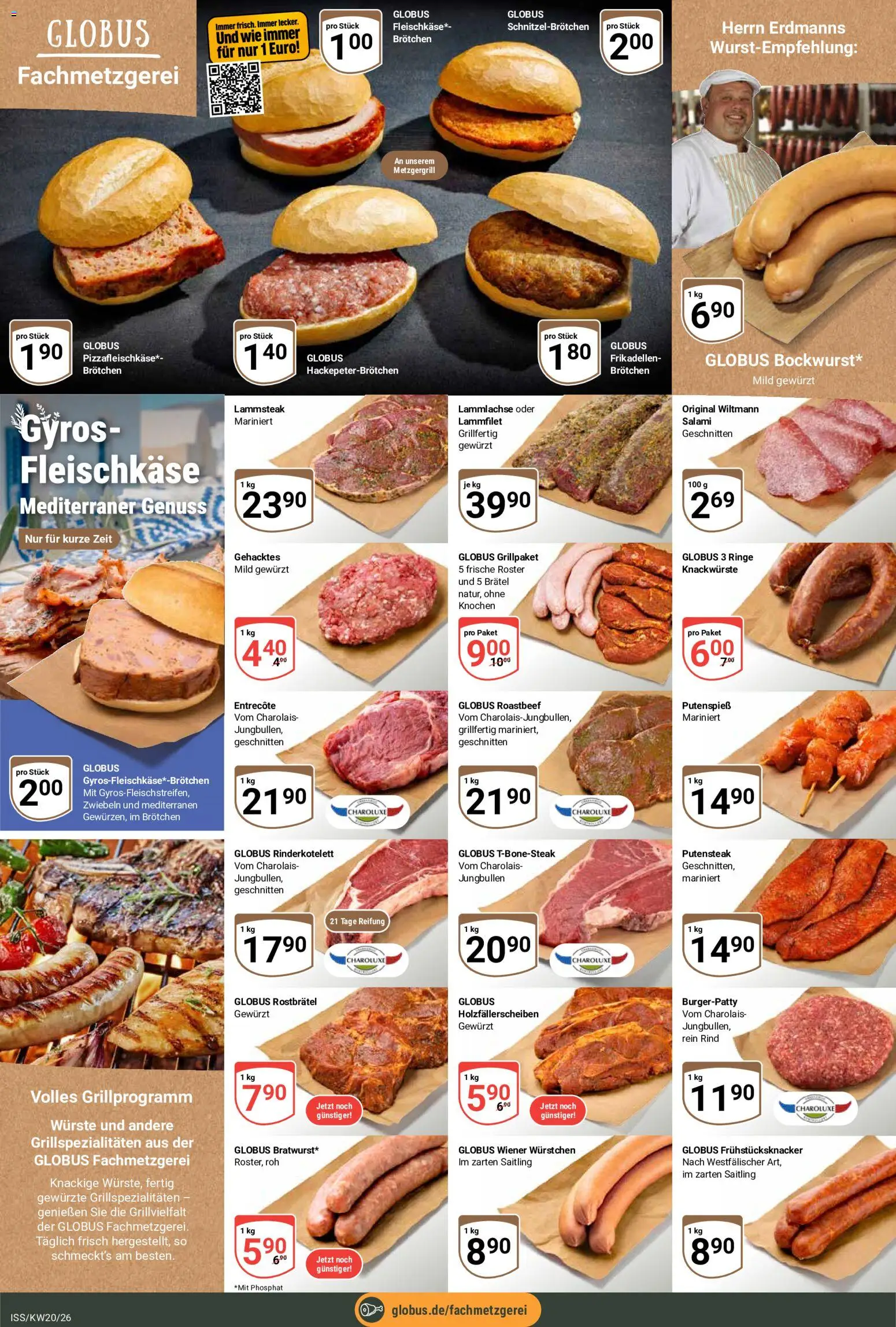 Globus Prospekt 	 – gültig ab 11.05.2026 | Seite: 11 | Produkte: Wiener wurstchen, Entrecote, Roastbeef, Gyros