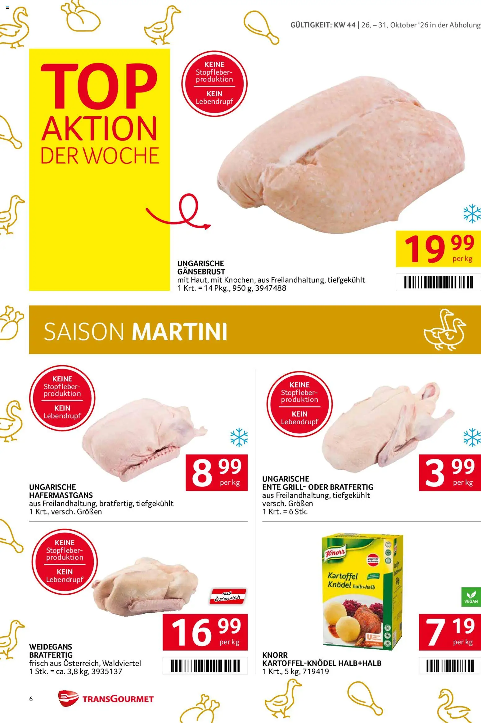 Transgourmet Abhol Aktion gültig ab 26.10.2026 | Seite: 6 | Produkte: Grill
