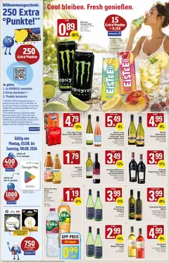 WEZ Prospekt ab 03.08.2026 gültig | Seite: 12 | Produkte: Coca cola, Merlot, Monster, Hohes c