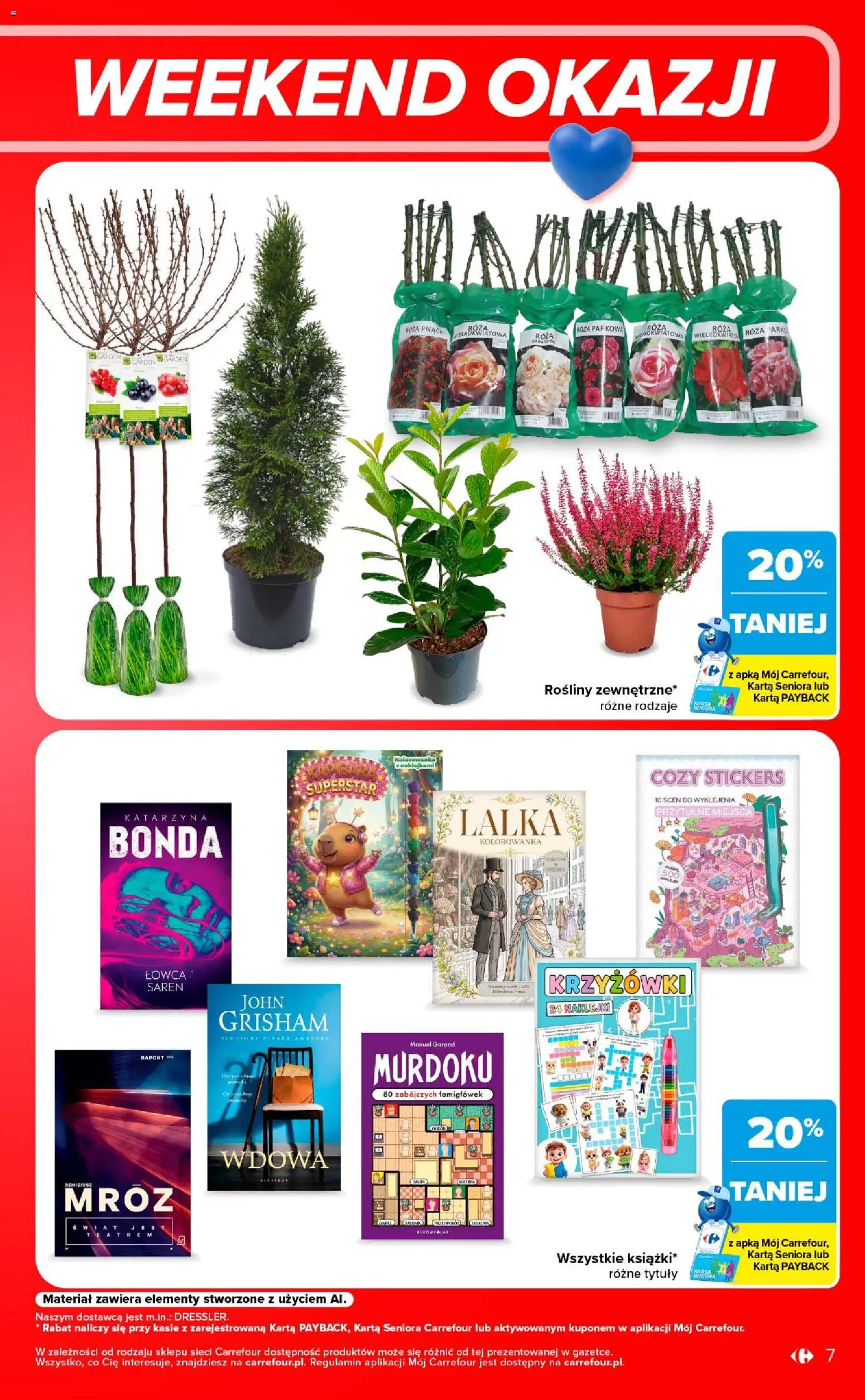 Carrefour gazetka - Weekend okazji od 17.09.2026 | Strona: 7 | Produkty: Karta, Naklejki, Rosliny