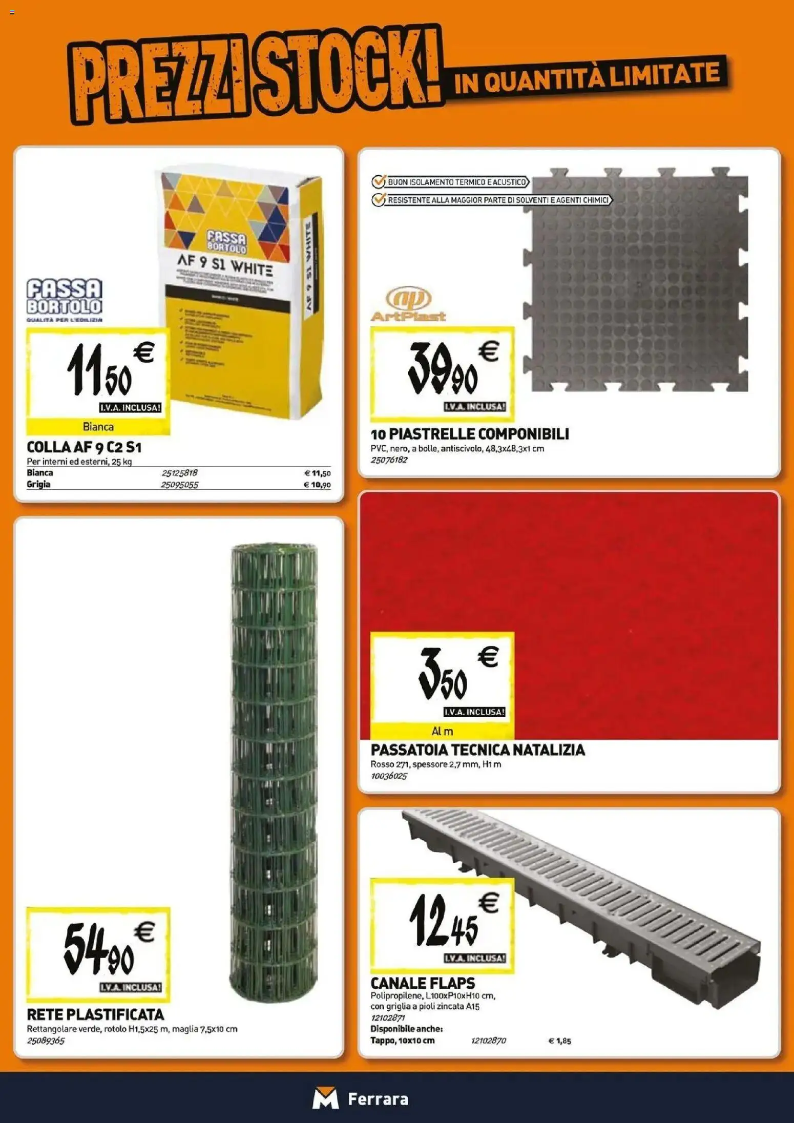 Volantino TECNOMAT del 29/10/2026 | Pagina: 15 | Prodotti: Piastrelle, Colla, Griglia