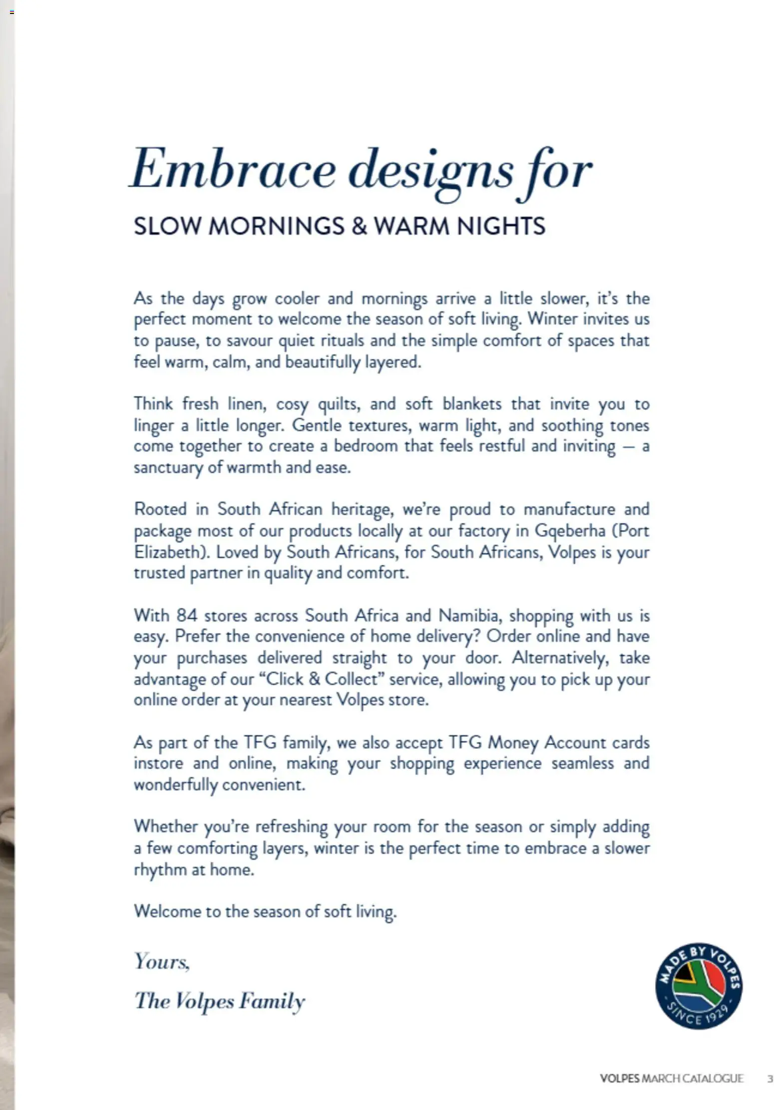 New Volpes catalogue – valid from 01/03/2026 | Page: 3 | Products: Blankets, Cooler