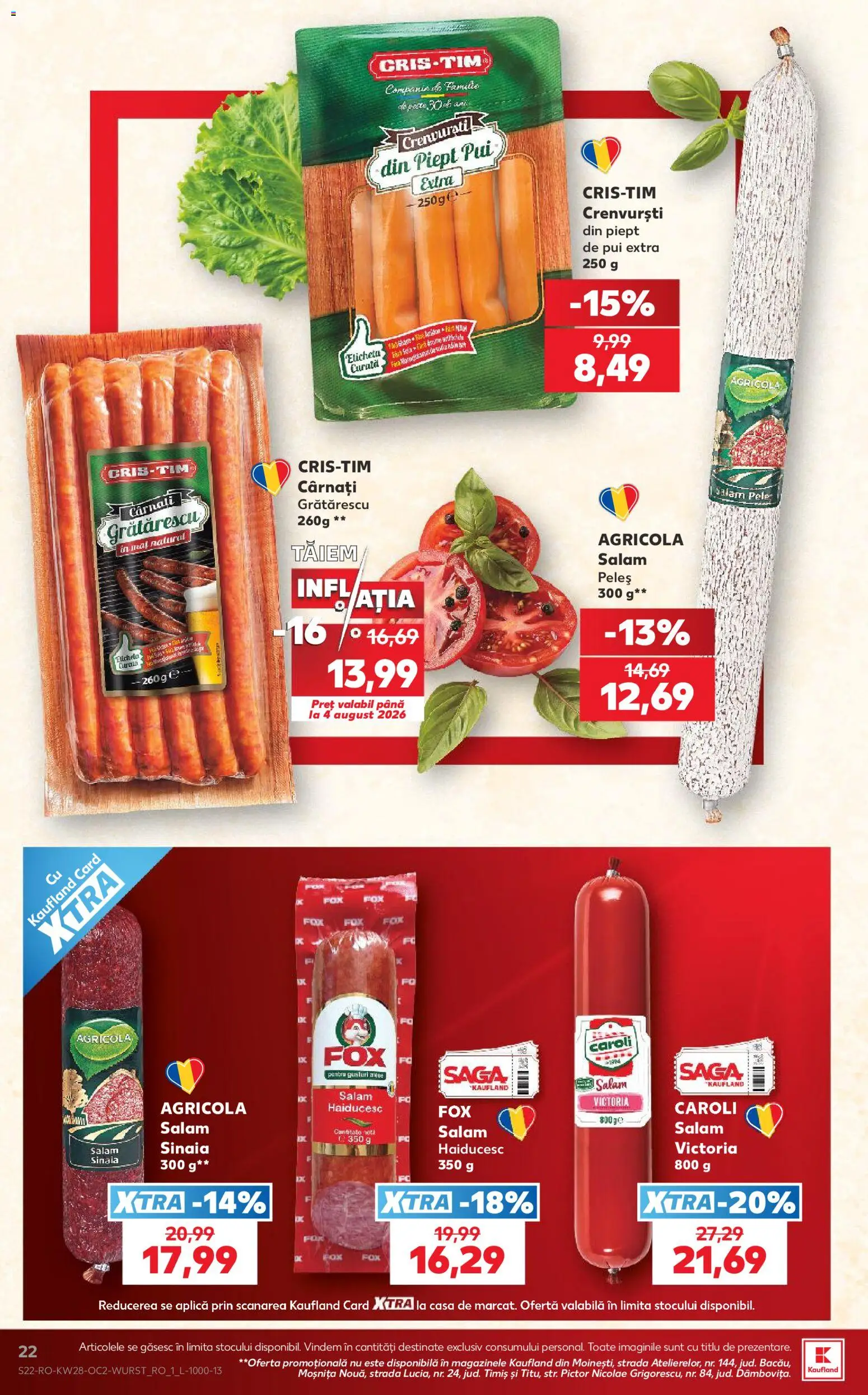 Kaufland RO akciós ujság - amely érvényes a következő dátumtól: 2026.07.08. | Oldal: 22
