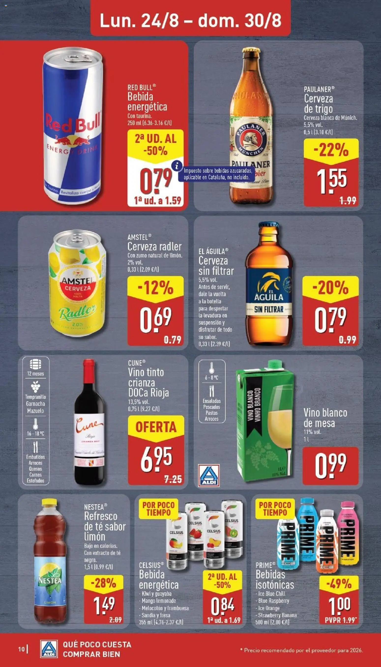 Aldi folleto Baleares │ válido desde el 24/08/2026 | Página: 10 | Productos: Limón, Té, Mango, Bebidas