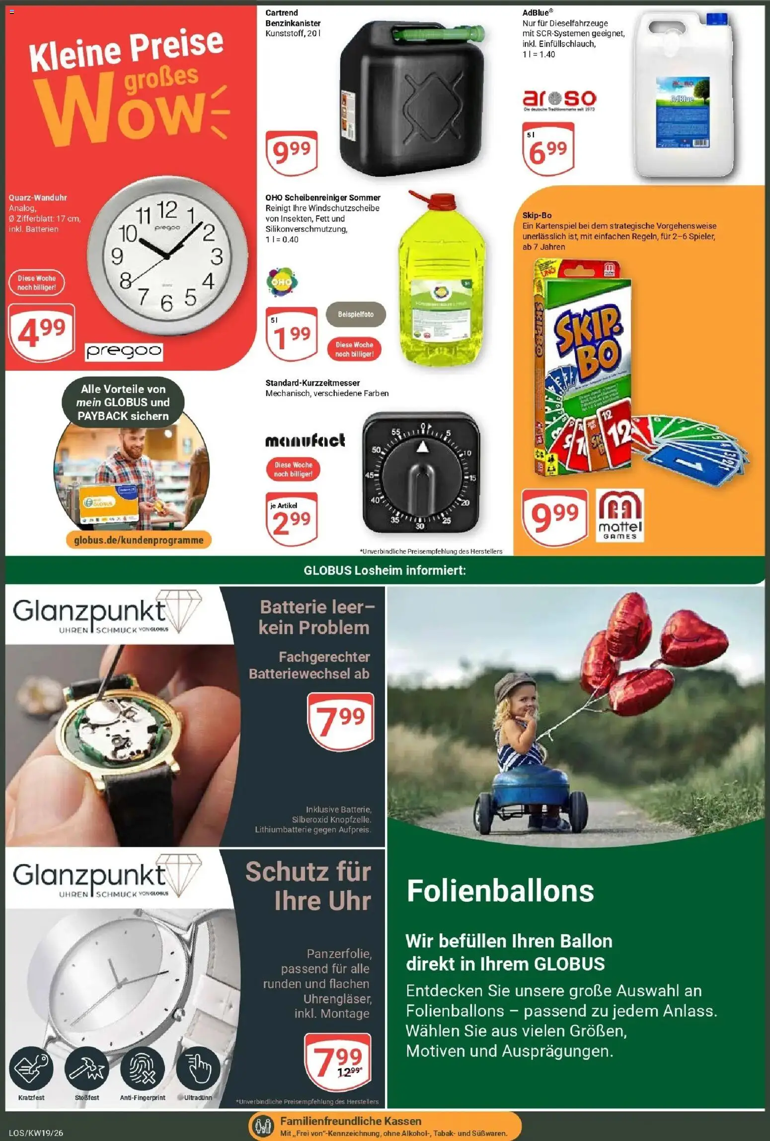 Globus Prospekt Losheim Am See	 – gültig ab 04.05.2026 | Seite: 3 | Produkte: Batterien, Batterie, Uhr