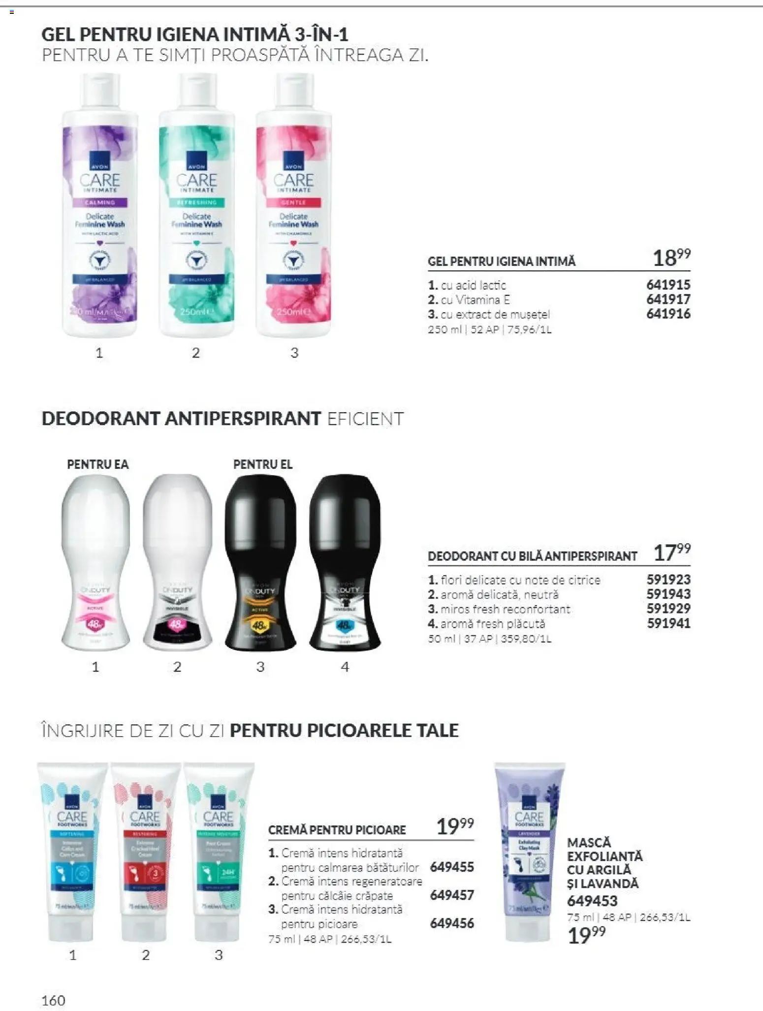 Noul catalog Avon – valabil de la 01.10.2026 | Pagină: 160 | Produse: Cremă, Deodorant, Antiperspirant, Flori