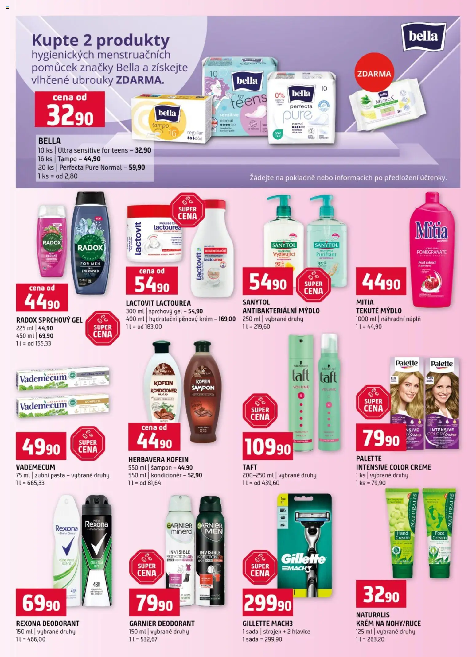 Terno leták od 03.06.2026 | Strana: 14 | Produkty: Krém, Gillette Mach3, Rexona, Kondicionér
