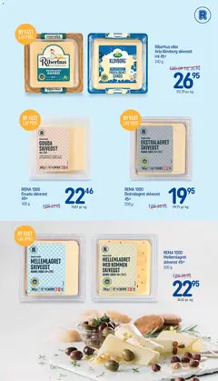 REMA 1000 Gouda skiveost, 48+, 300 g gyldig fra 13.05.2026 | Side: 14 | Produkter: Skiveost