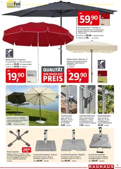 Bauhaus Prospekt ab 30.05.2026 gültig | Seite: 11 | Produkte: Schirmständer, Chili, Sonnenschirm