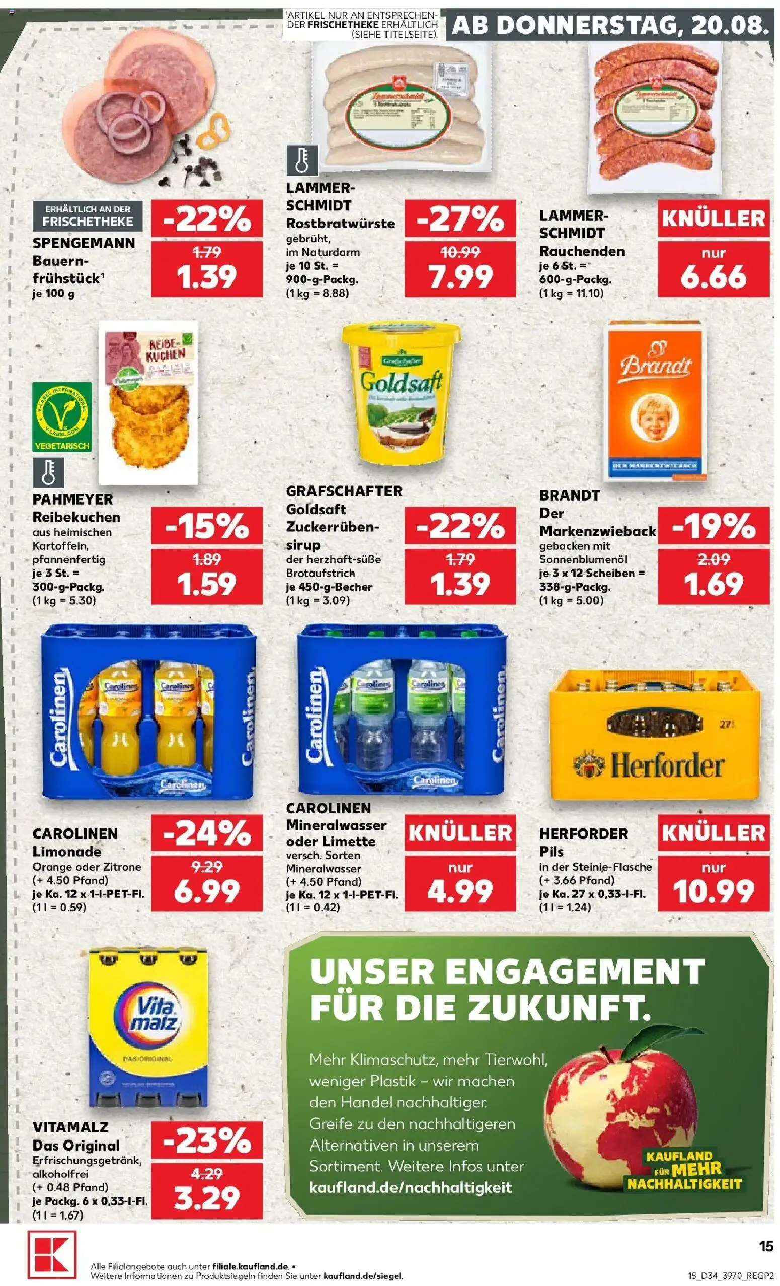 Prospekt Kaufland ab 17.08.2026 » Angebote Online zum Blättern | Seite: 26 | Produkte: Sonnenblumenol, Pils, Limonade, Sirup
