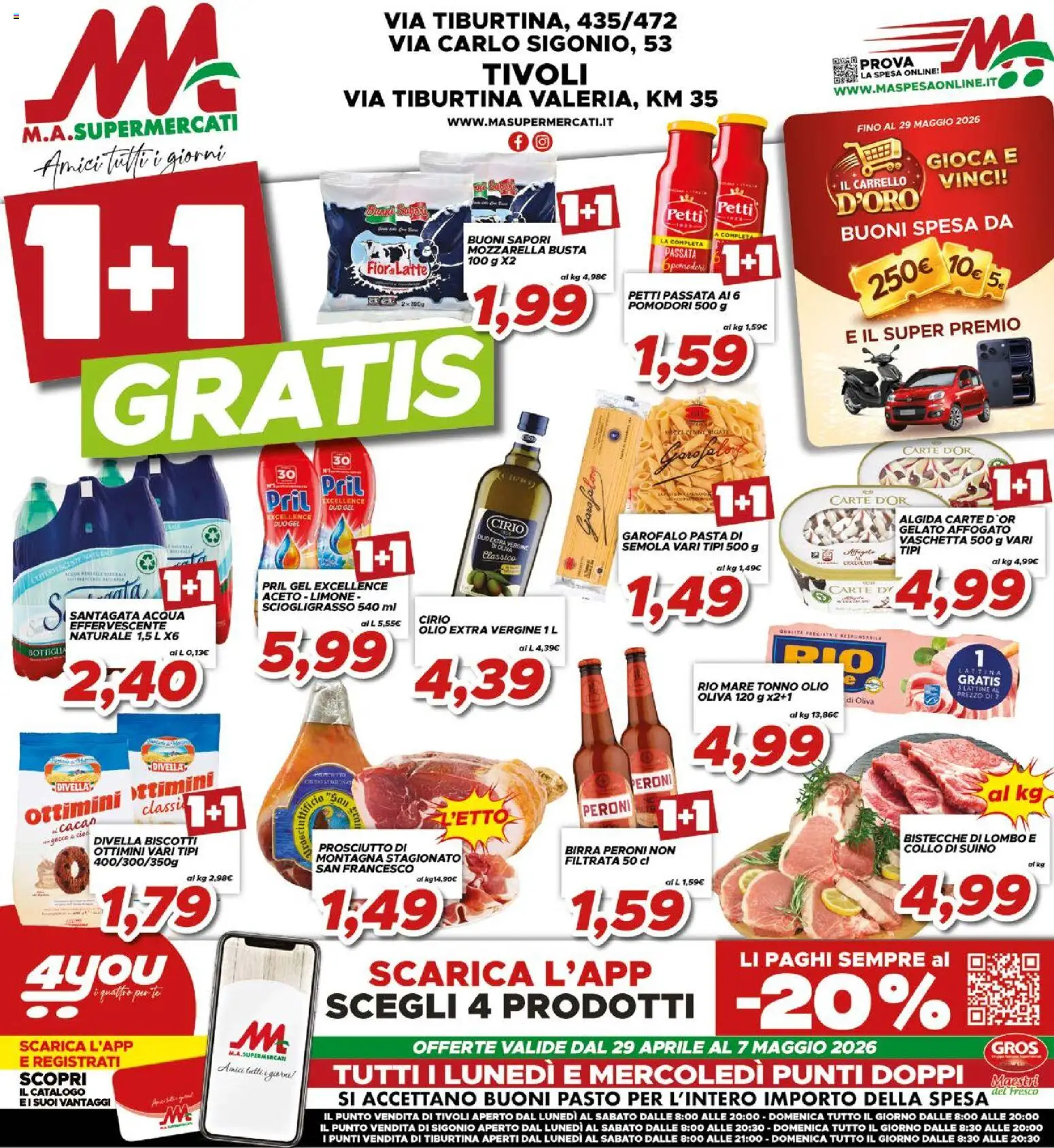 Volantino Ma Supermercati del 29.04.2026 | Pagina: 1 | Prodotti: Birra, Limone, Pomodori, Tonno