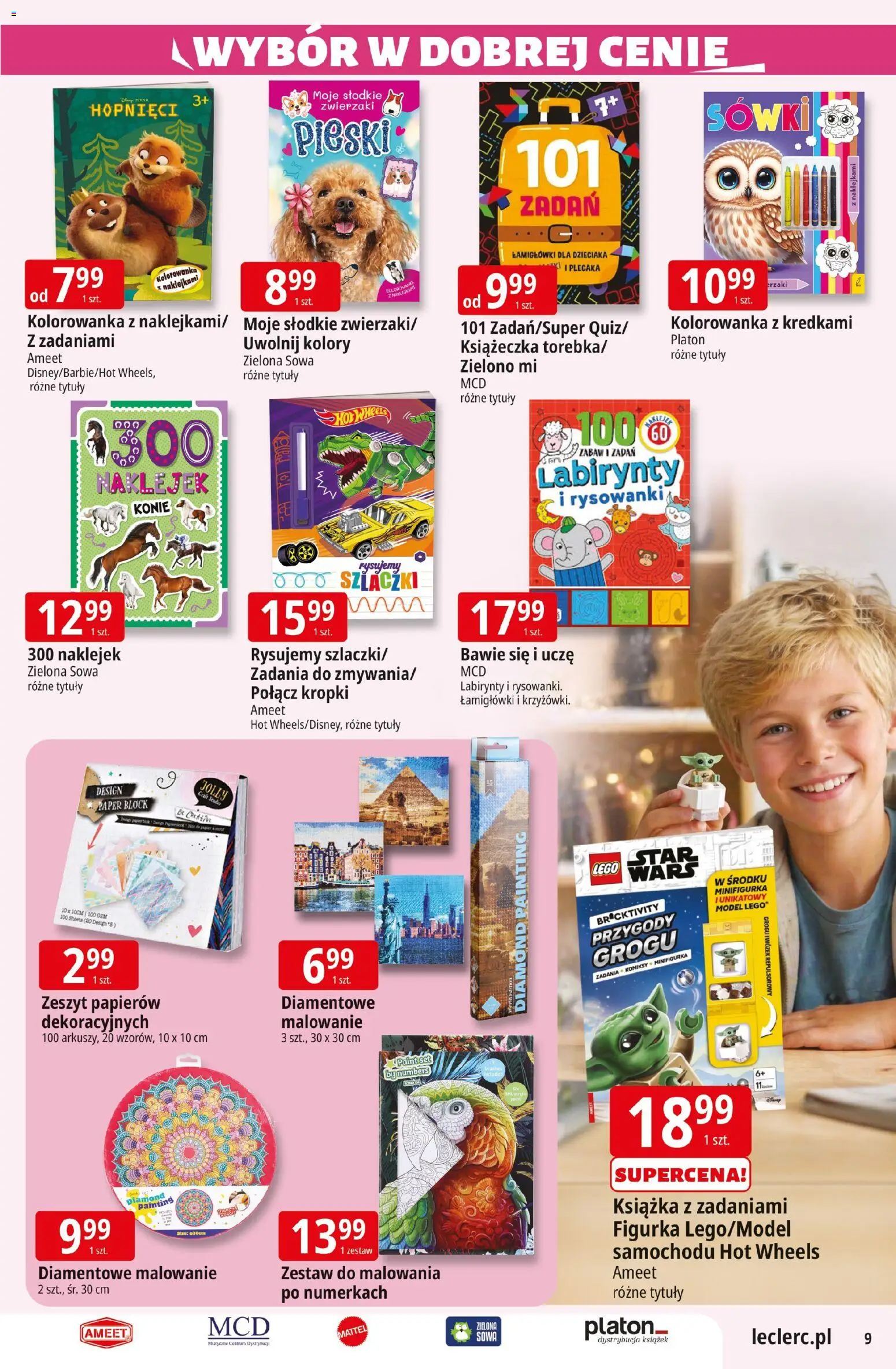 E.Leclerc gazetka - Elbląg od 12.05.2026 | Strona: 9 | Produkty: Zeszyt, Lego