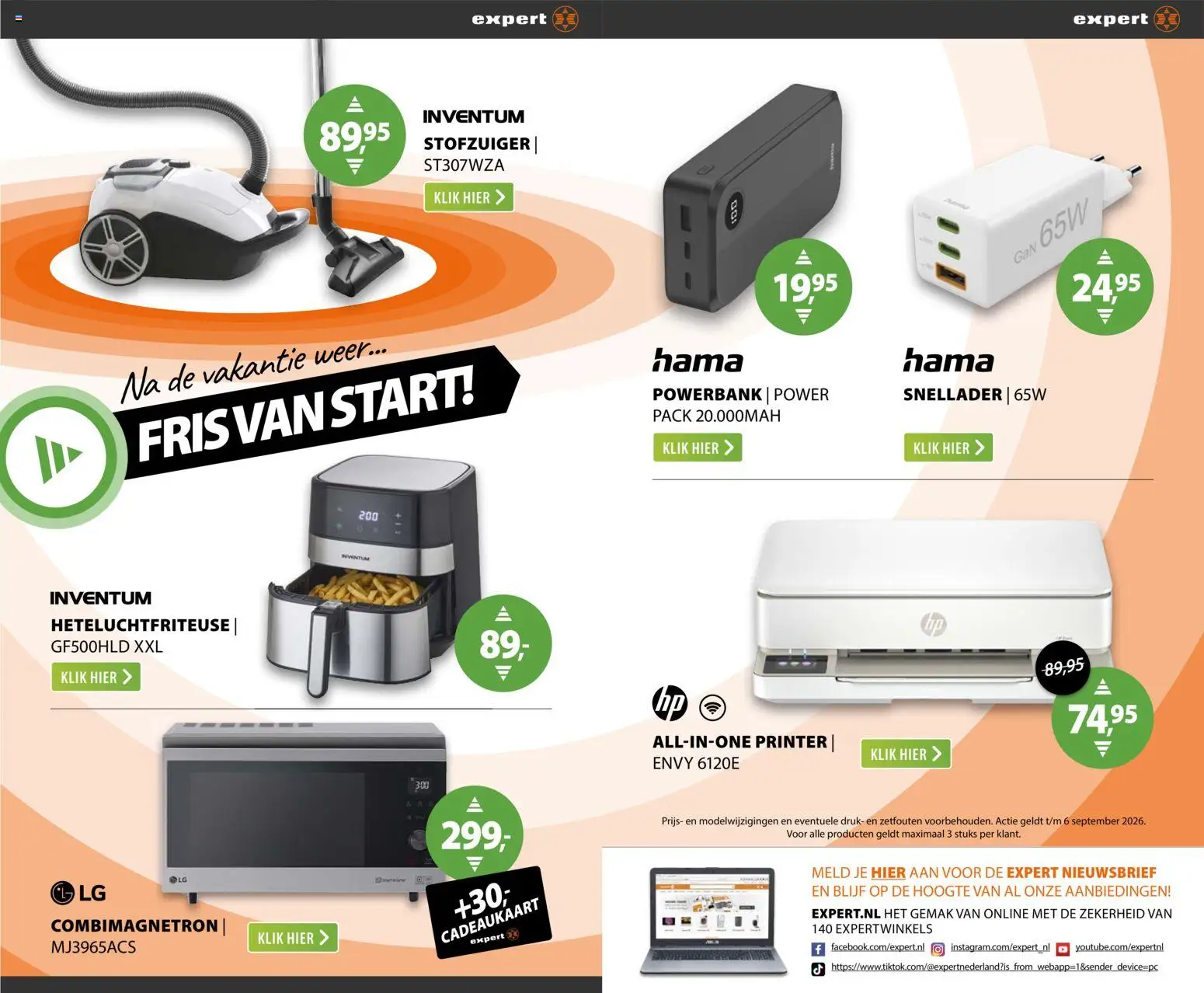 {H1} | Pagina: 8 | Producten: Printer, Combimagnetron, Stofzuiger