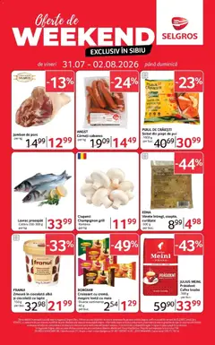 Ofertele Selgros valabile de la 31.07.2026