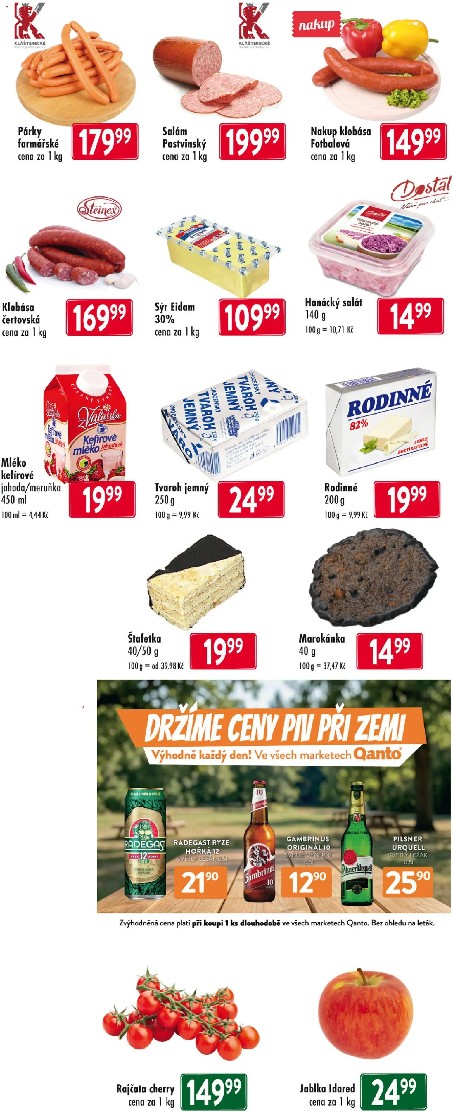 Astur & Qanto leták od 07.05.2026 | Strana: 3 | Produkty: Mléko, Rajčata, Párky, Salát