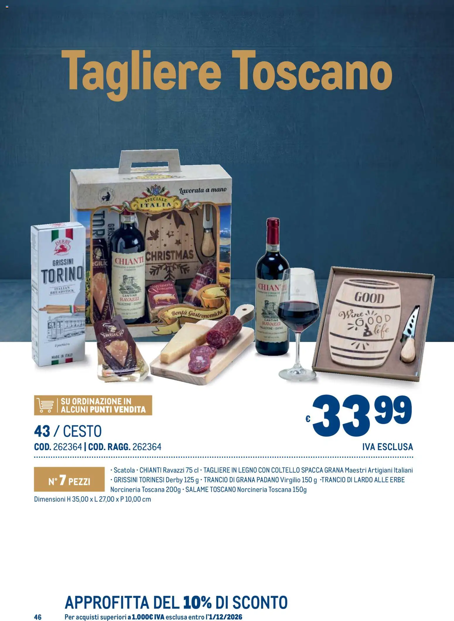 Volantino Metro del 19/10/2026 | Pagina: 46 | Prodotti: Erbe, Lardo, Grana Padano, Tagliere
