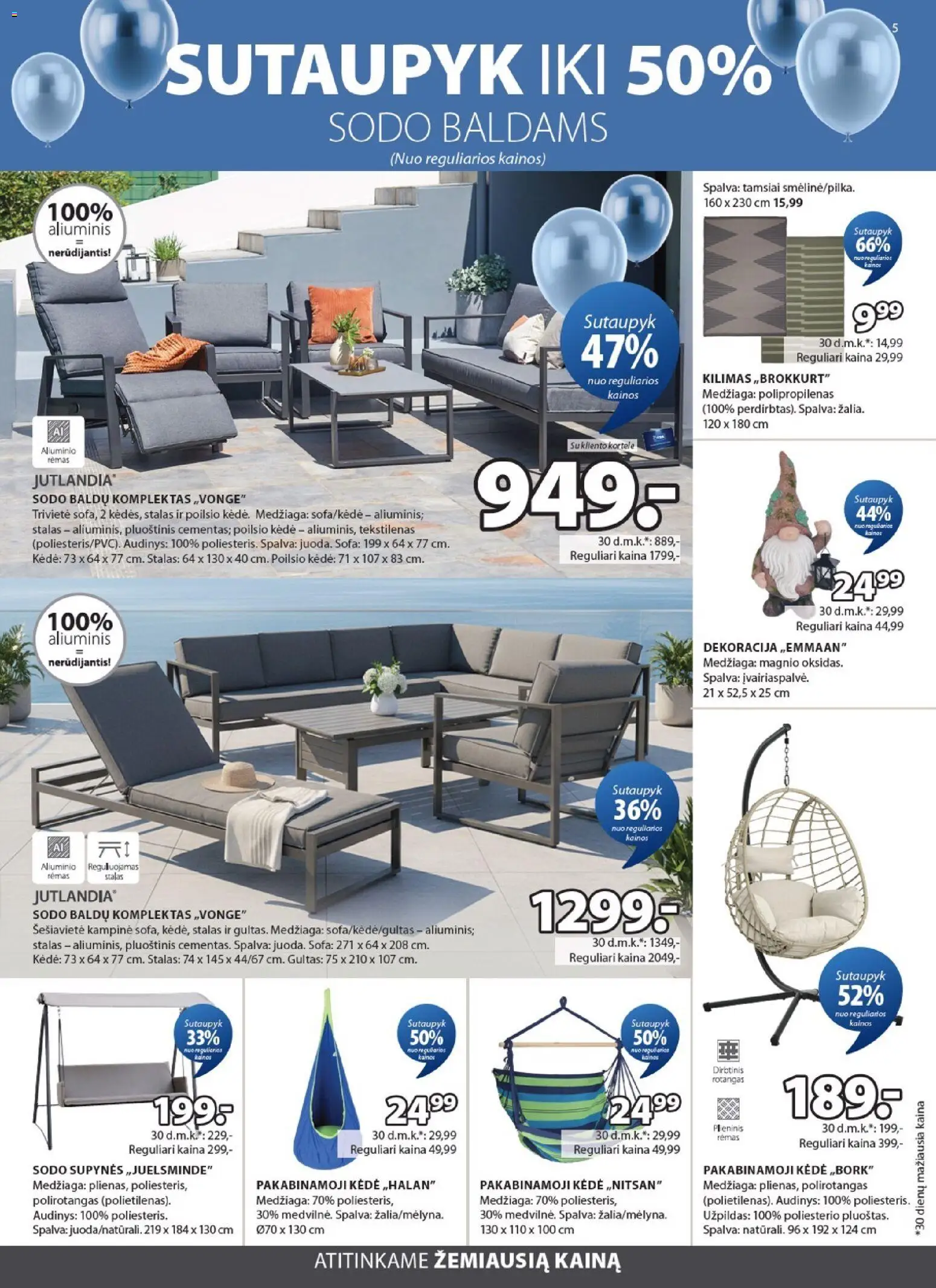 JYSK akcijos nuo 14.04.2026 | Puslapis: 5 | Prekių: Gultas, Sofa, Stalas, Kėdė