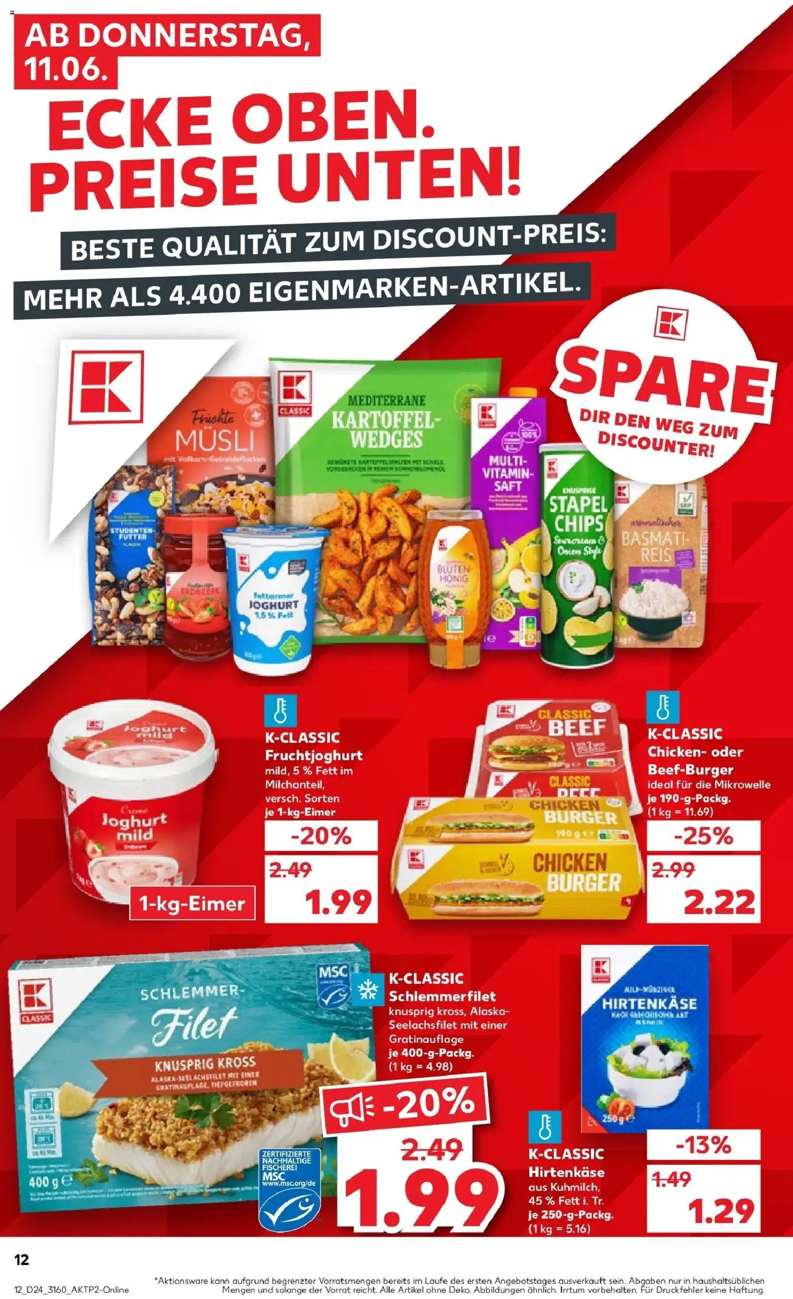 Kaufland Prospekt Zossen – gültig ab 11.06.2026 | Seite: 12 | Produkte: Musli, Mikrowelle, Saft, Getreide