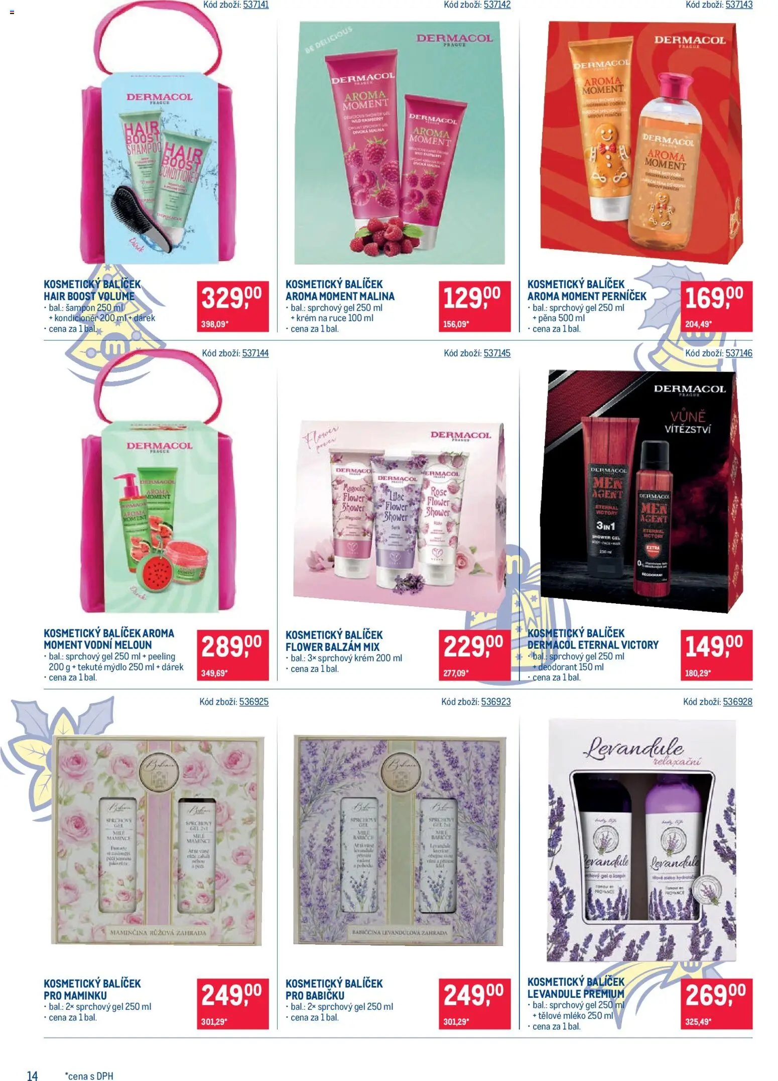 Makro leták - Dárkové balíčky od 21.10.2026 | Strana: 14 | Produkty: Krém na ruce, Mléko, Pěna, Peeling