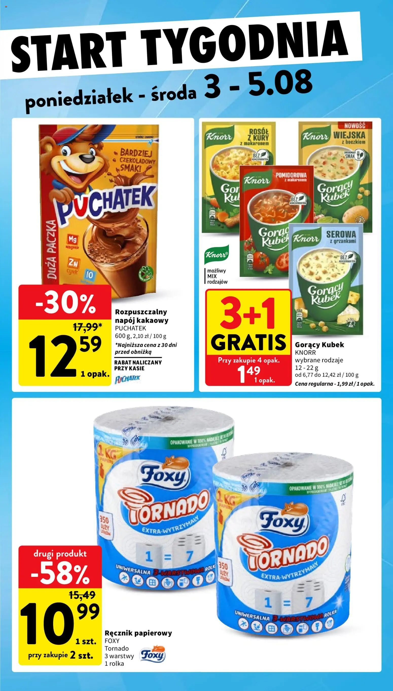 Intermarche gazetka od 30.07.2026 | Strona: 43 | Produkty: Gorący kubek, Ręcznik papierowy