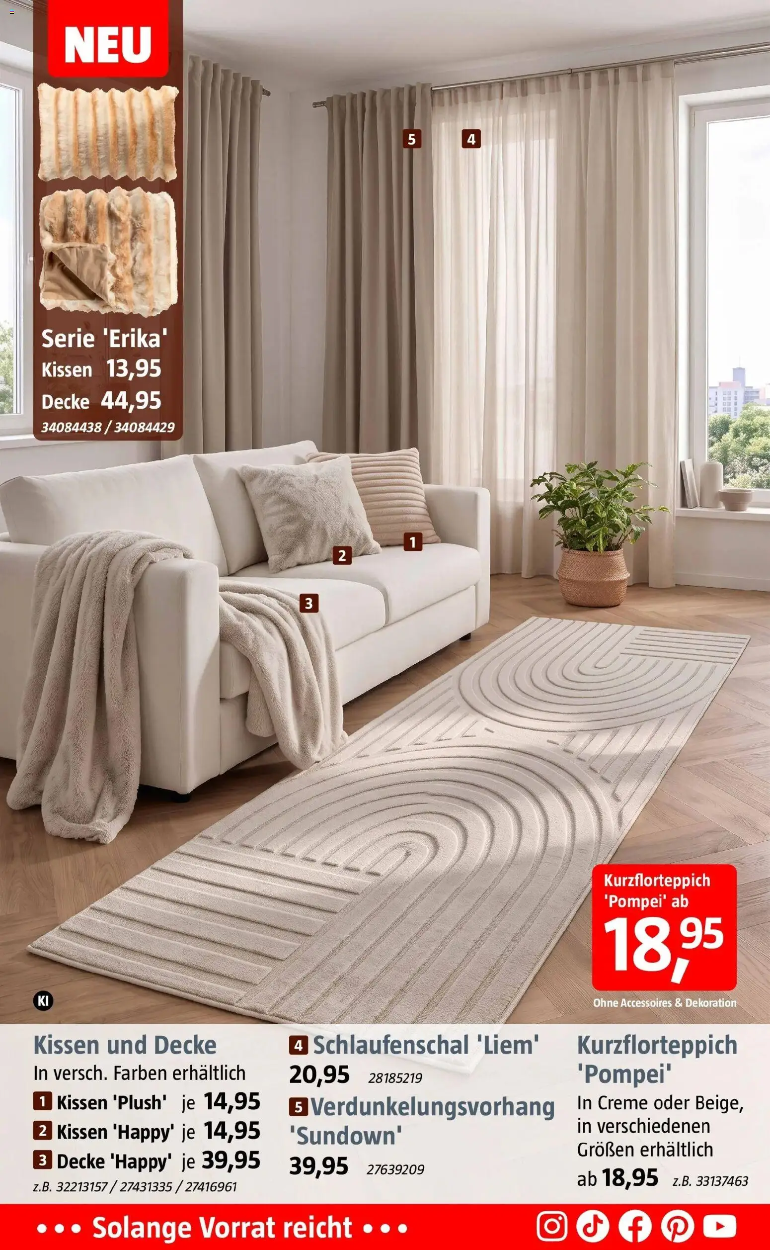 Bauhaus - BAUHAUS: Aktuelle Angebote (ab 17.10.2026) zum Blättern | Seite: 5 | Produkte: Kissen, Decke, Creme
