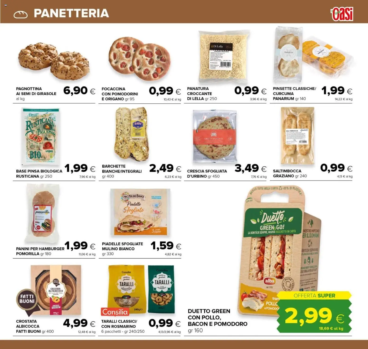 Volantino Oasi del 04.06.2026 | Pagina: 11 | Prodotti: Pomodorini, Pomodoro, Taralli, Hamburger