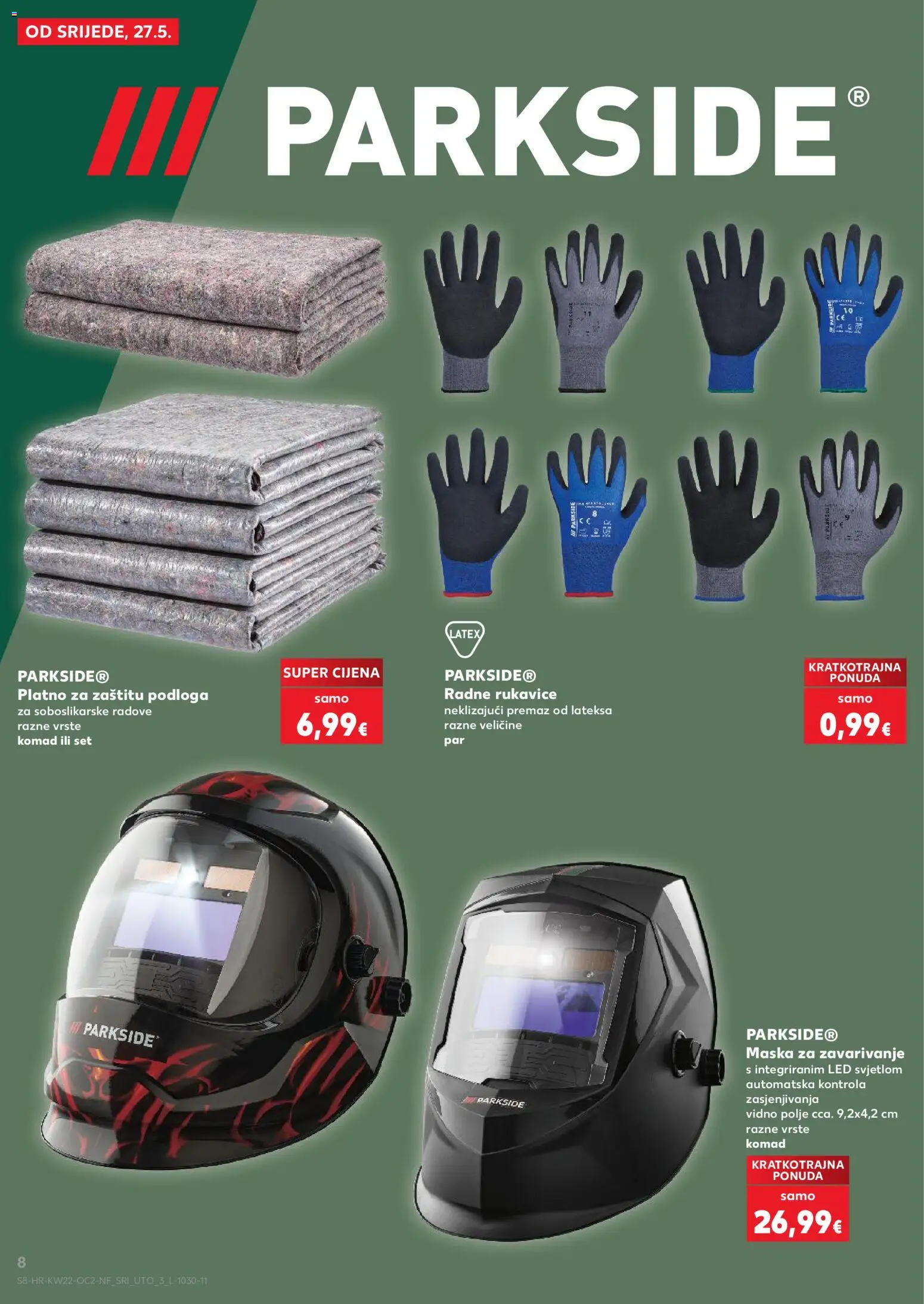 Kaufland katalog | vrijedi od 27.05.2026 | Stranica: 8 | Proizvodi: Maska, Rukavice, Parkside