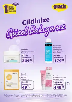 01 Temmuz 2026 tarihinden itibaren geçerli olan Gratis kataloğu önizlemesi | Sayfa: 10 | Ürünler: Krem, Makyaj