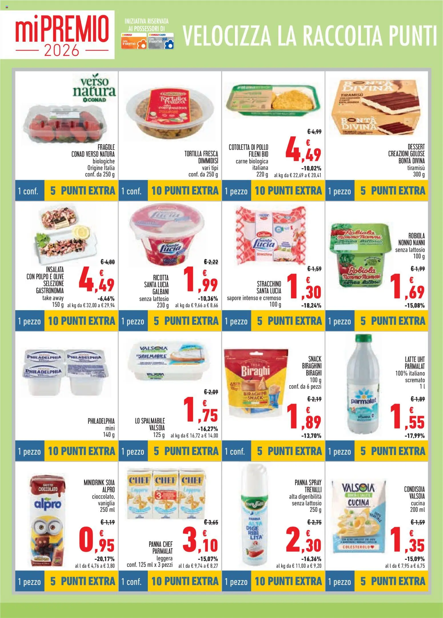 Volantino Conad del 22.04.2026 | Pagina: 8 | Prodotti: Cioccolato, Stracchino, Ricotta, Robiola