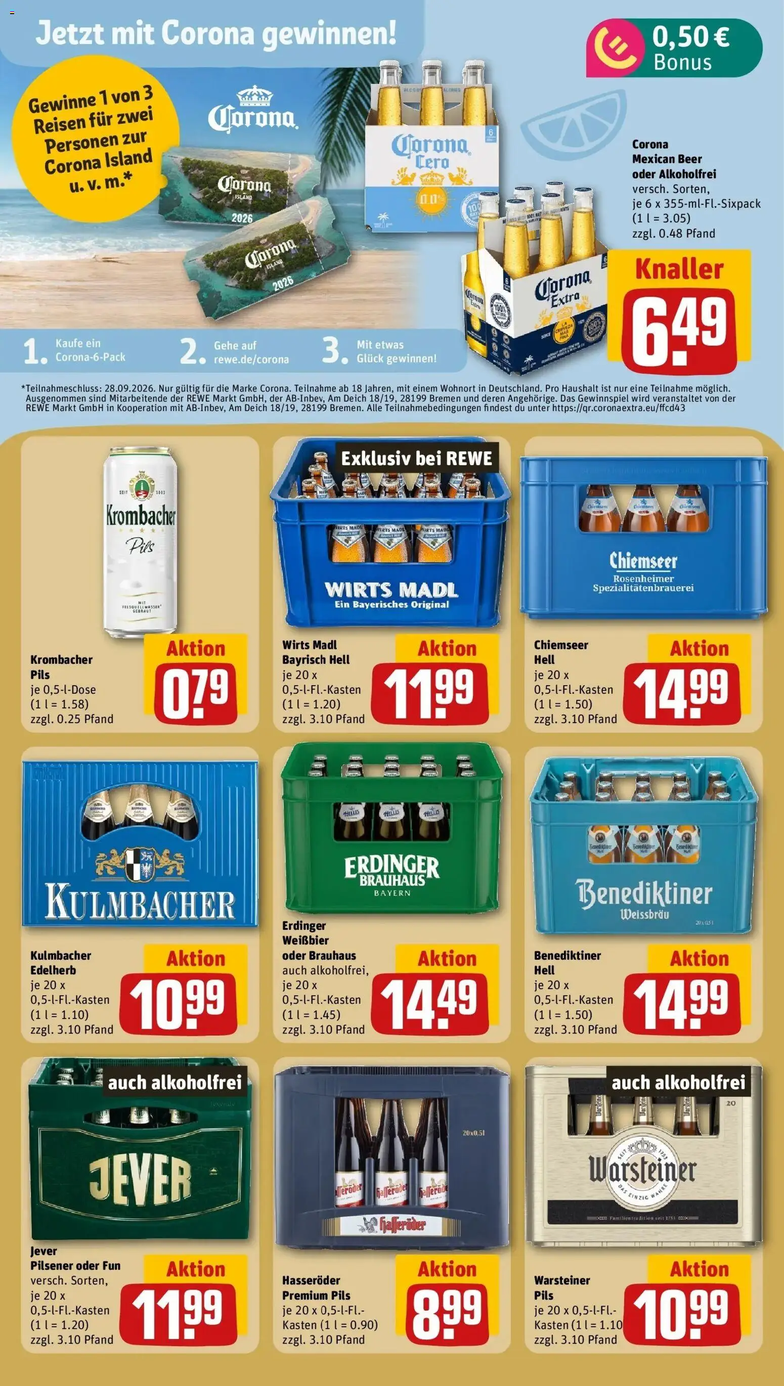 Rewe Prospekt Postbauer-Heng – gültig ab 27.07.2026 | Seite: 17 | Produkte: Erdinger, Pils, Warsteiner, Krombacher