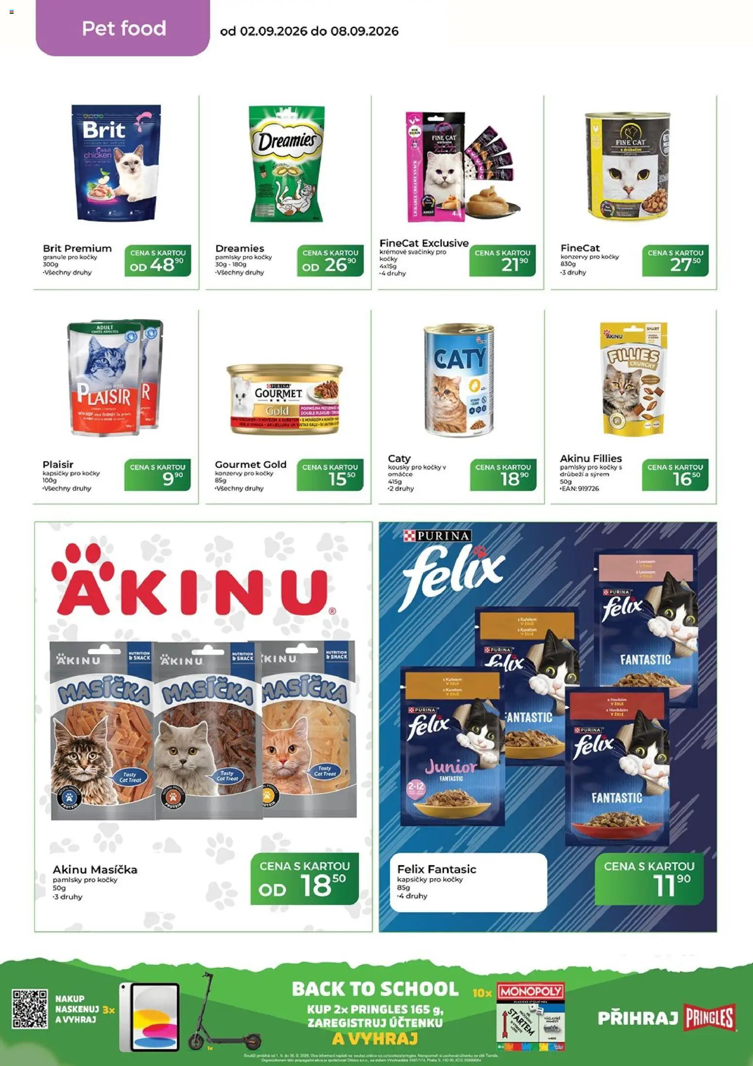 Tamda Foods leták od 02.09.2026 | Strana: 48 | Produkty: Gourmet, Pringles, Konzervy pro kočky, Granule pro kočky