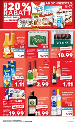Náhled letáku Kaufland Německo leták od 16.07.2026 | Strana: 9 | Produkty: Jägermeister, Schoko Bons, Sekt, Citron
