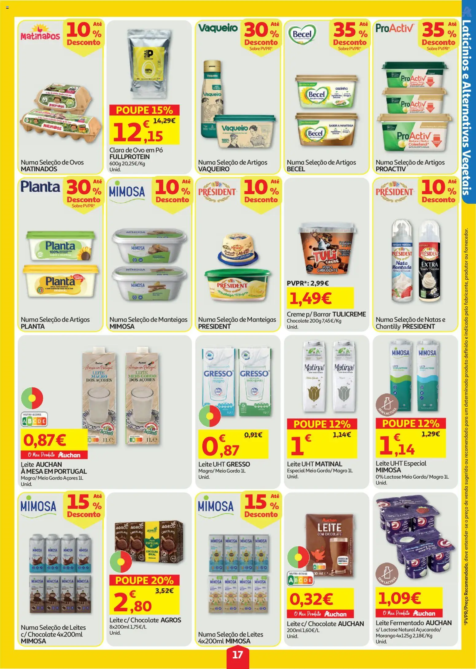 Auchan folheto │ válido de 30/07/2026 | Página: 17 | Produtos: Pó, Manteiga, Ovos, Chocolate