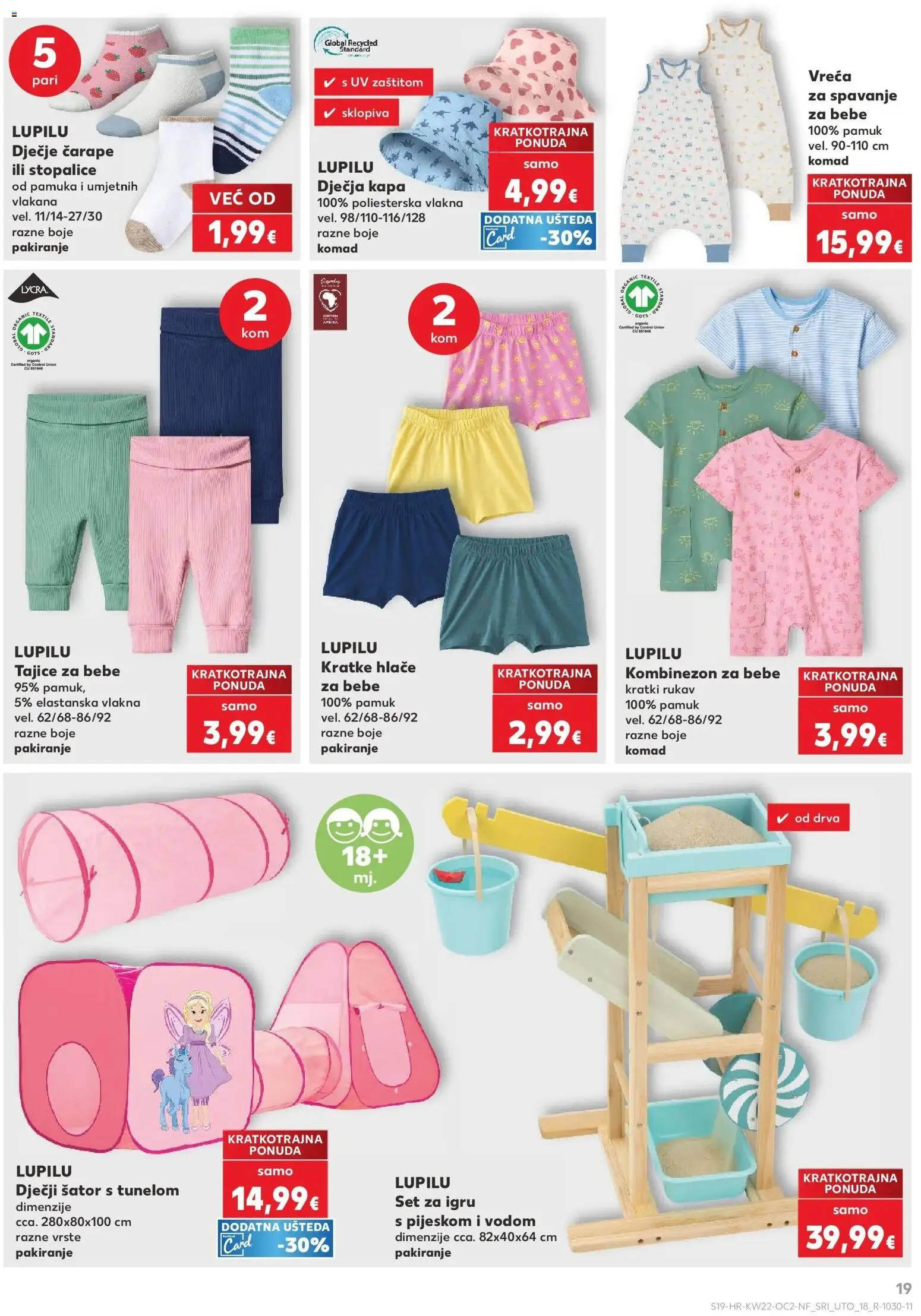 Kaufland katalog | vrijedi od 26.05.2026 | Stranica: 19 | Proizvodi: Hlače, Kratke hlače, Čarape, Tajice